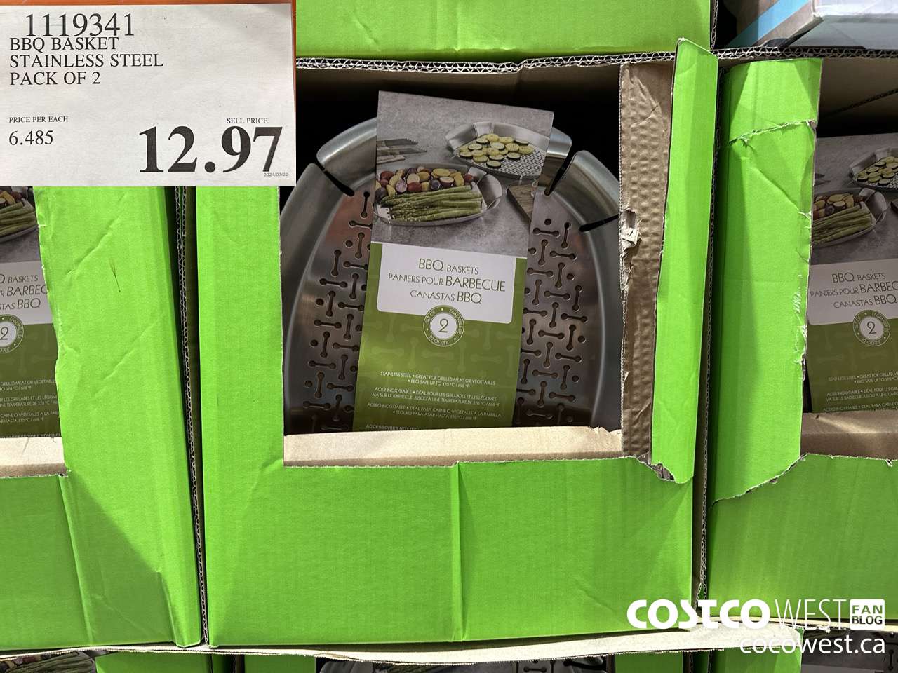 1119341 STAINLESS STEEL BBQ BASKET PACK OF 2 $12.97