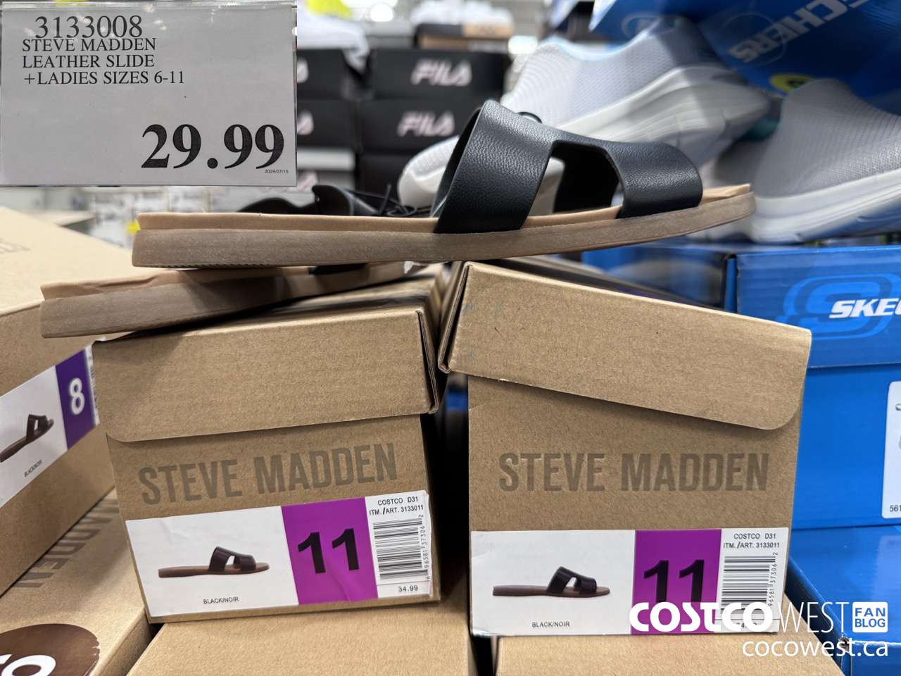 3133008 STEVE MADDEN LEATHER SLIDE LADIES SIZES 6-11 $29.99