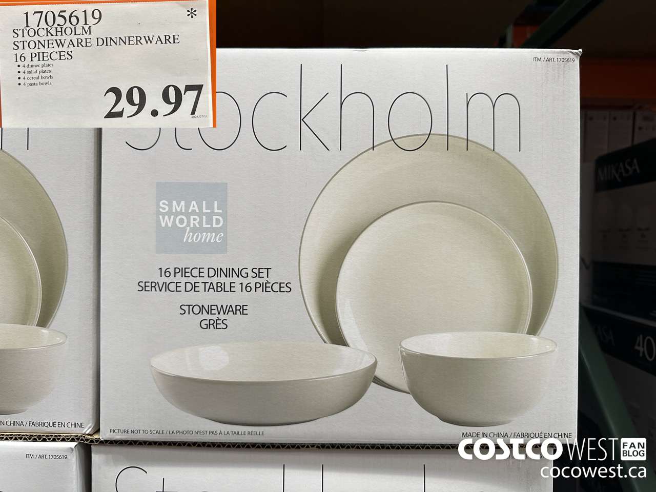 1705619 STOCKHOLM STONEWARE DINNERWARE 16 PIECES $29.97