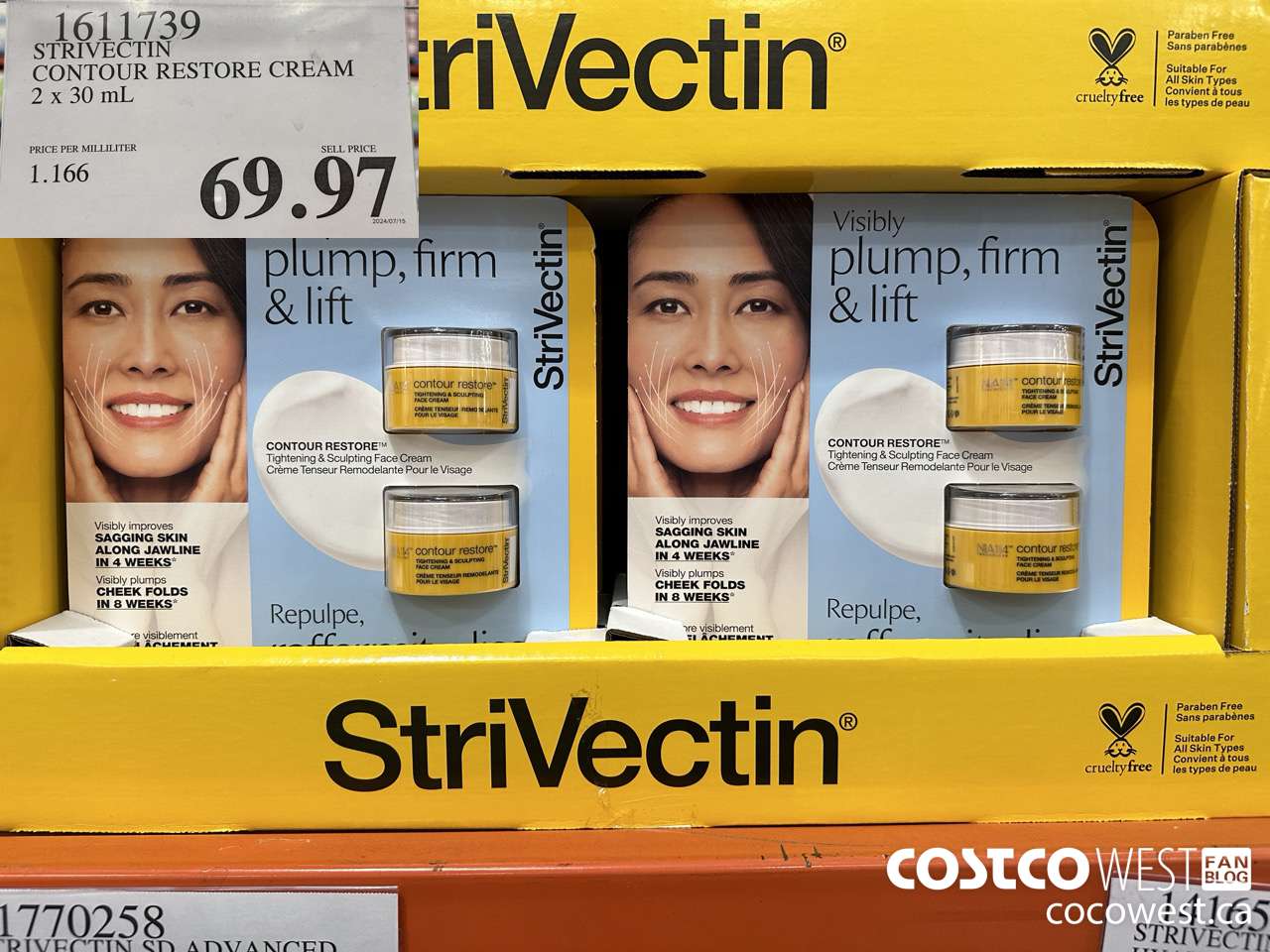 1611739 STRIVECTIN CONTOUR RESTORE CREAM 2 X 30 ML $69.97