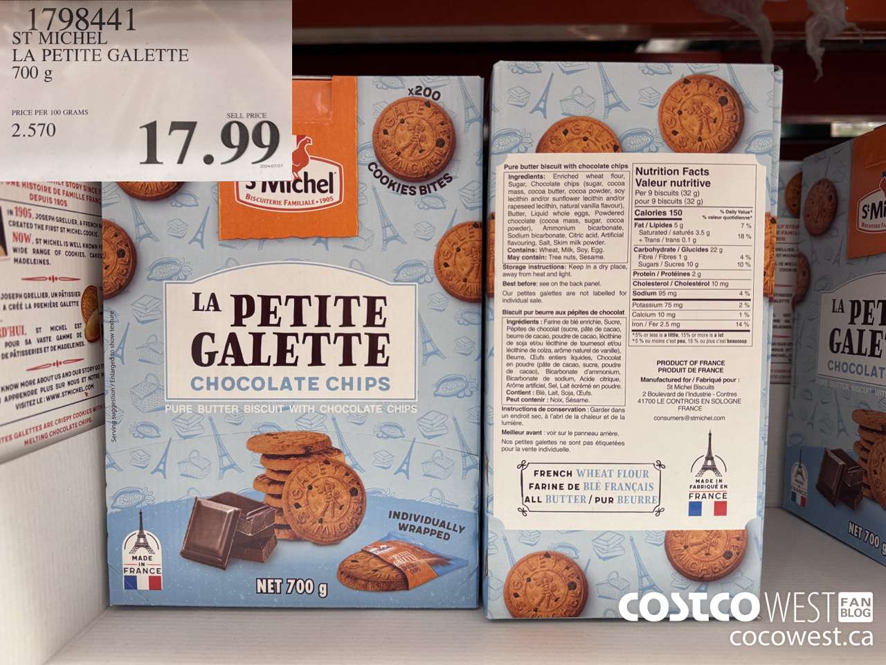 1798441 ST MICHEL LA PETITE GALETTE 700G $17.99