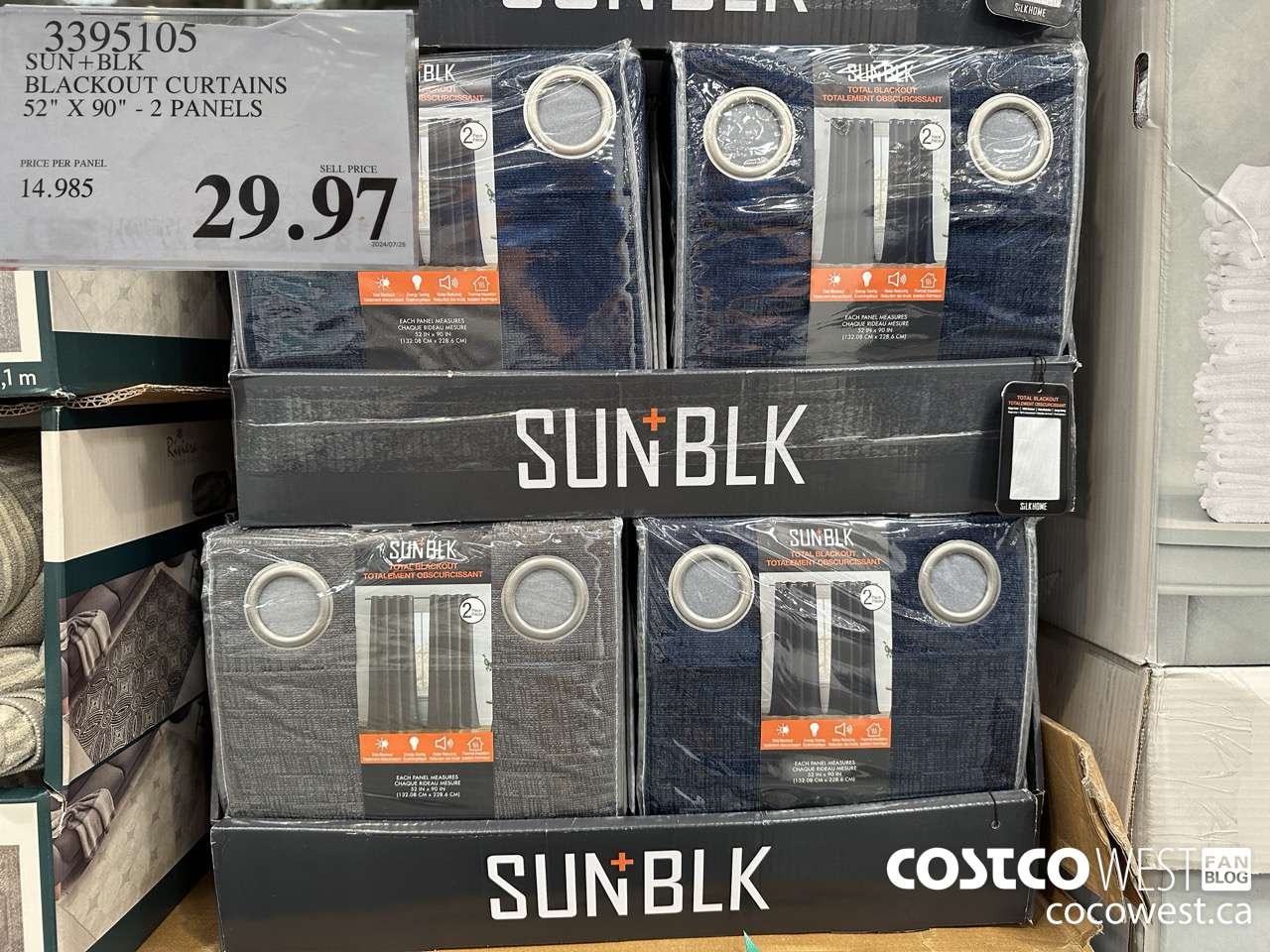 3395105 SUN+BLK BLACKOUT CURTAINS 52