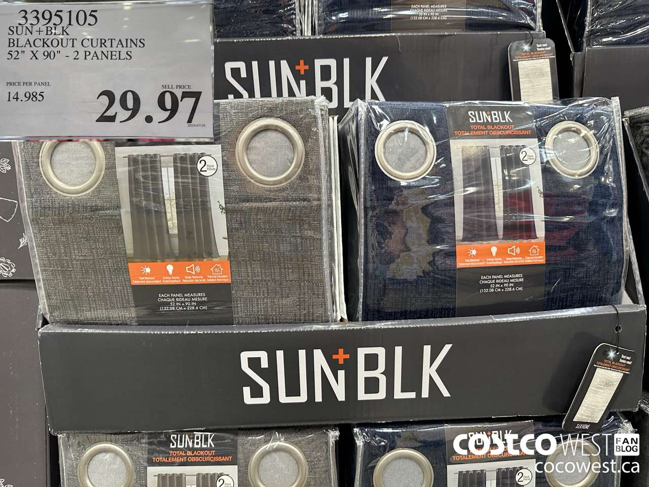 3395105 SUN+BLK BLACKOUT CURTAINS 52