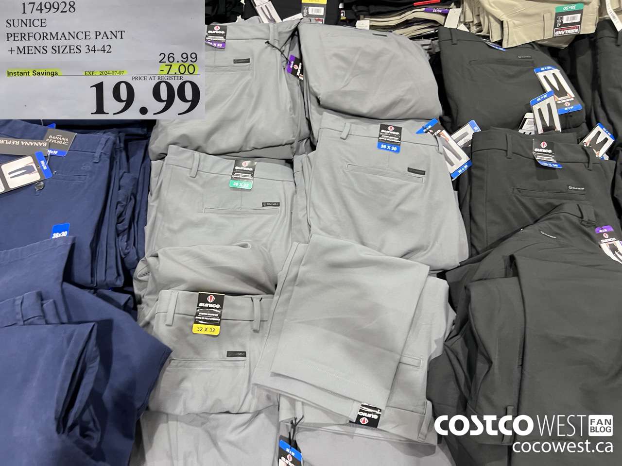 1749928 SUNICE PERFORMANCE PANT MENS SIZES 34-42 ($7.00 INSTANT SAVINGS EXPIRES ON 2024-07-07) $19.99