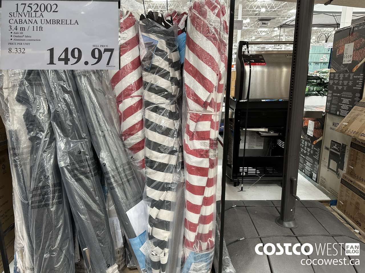 1752002 SUNVILLA CABANA UMBRELLA 3.4 M / 11FT $149.97