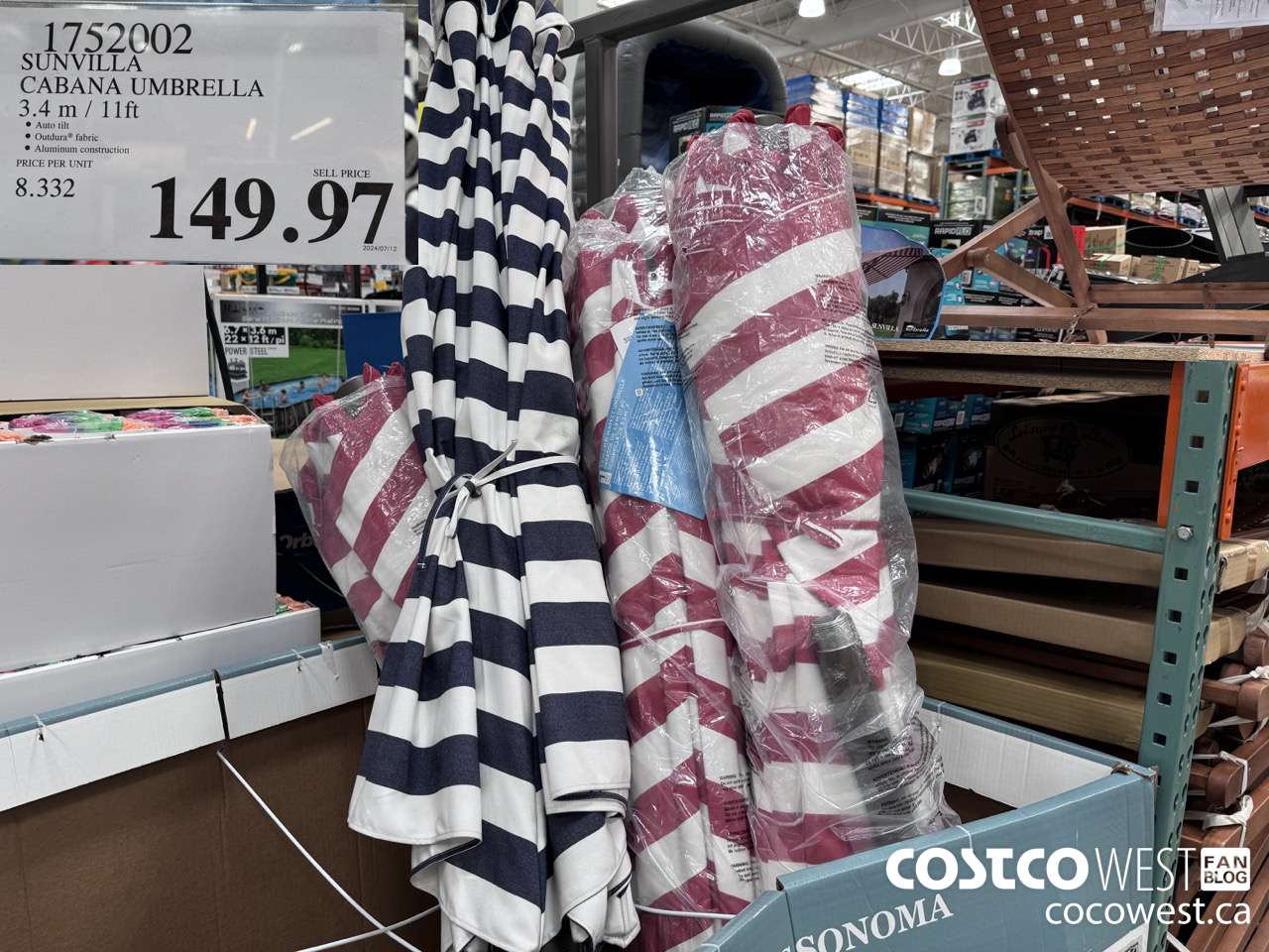 1752002 SUNVILLA CABANA UMBRELLA 3.4 M / 11FT $149.97