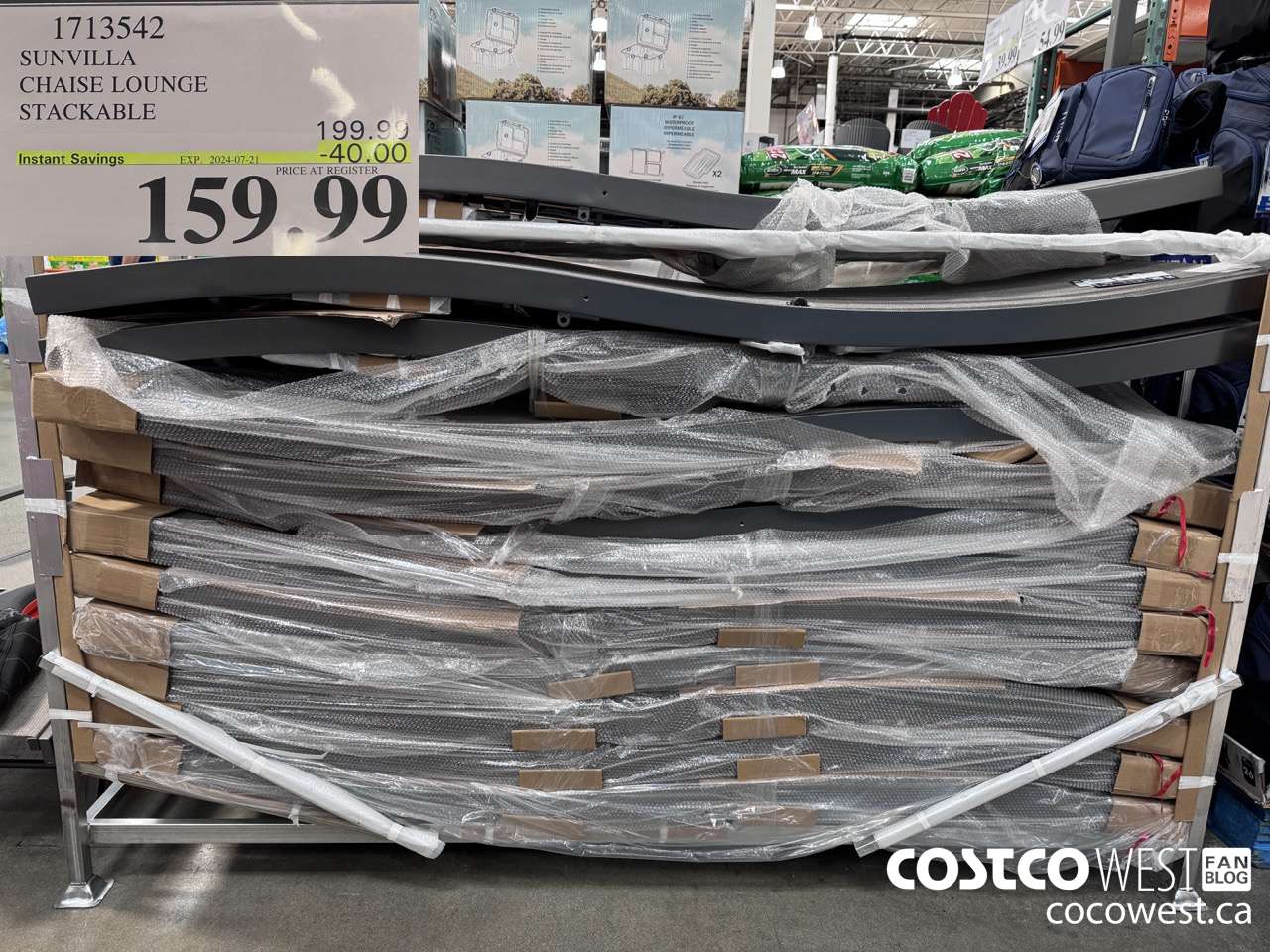 1713542 SUNVILLA CHAISE LOUNGE STACKABLE ($40.00 INSTANT SAVINGS EXPIRES ON 2024-07-21) $159.99