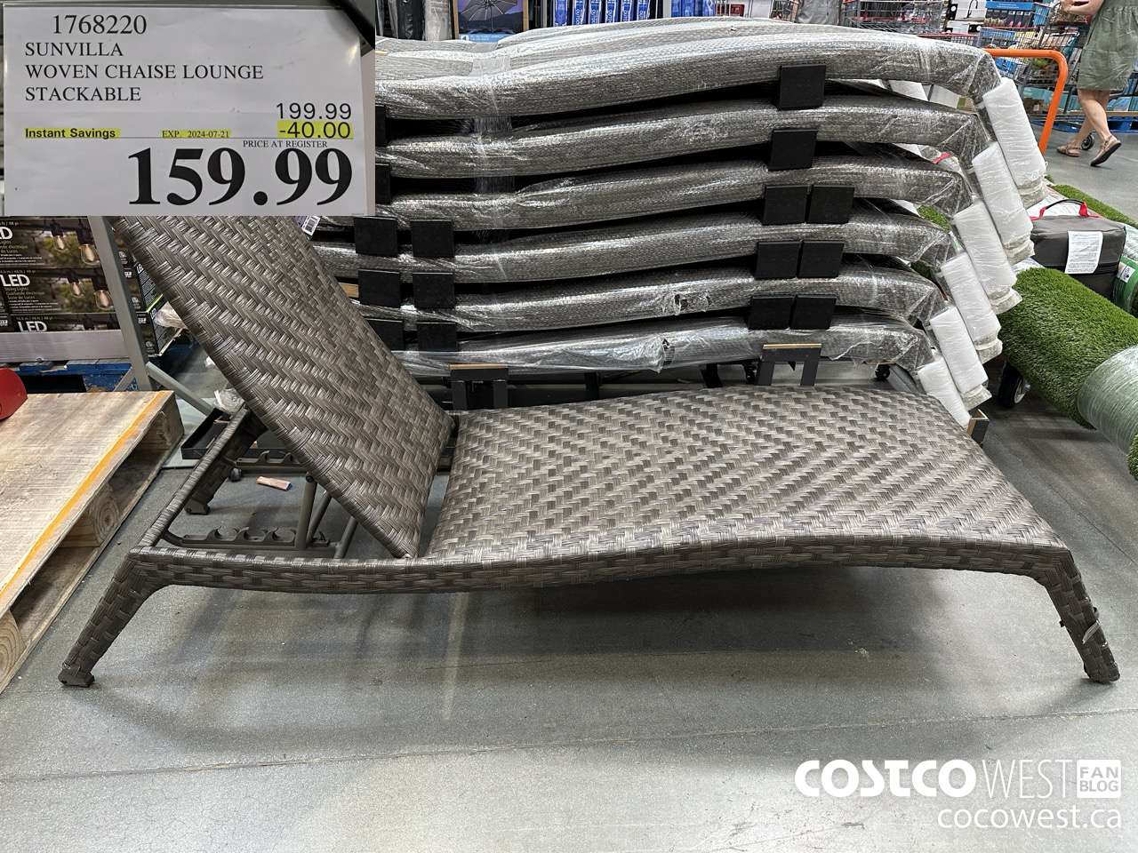 1768220 SUNVILLA WOVEN CHAISE LOUNGE STACKABLE ($40.00 INSTANT SAVINGS EXPIRES ON 2024-07-21) $159.99