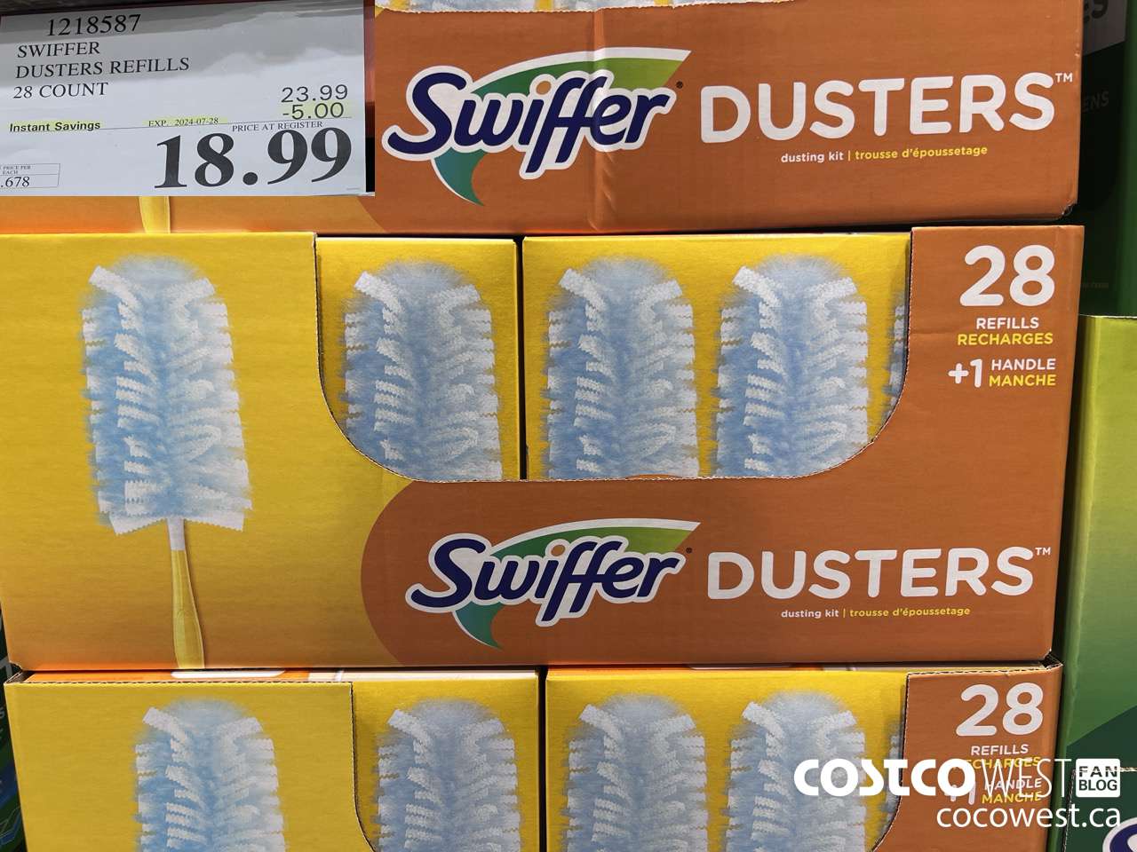 1218587 SWIFFER DUSTERS REFILLS 28 COUNT ($5.00 INSTANT SAVINGS EXPIRES ON 2024-07-28) $18.99