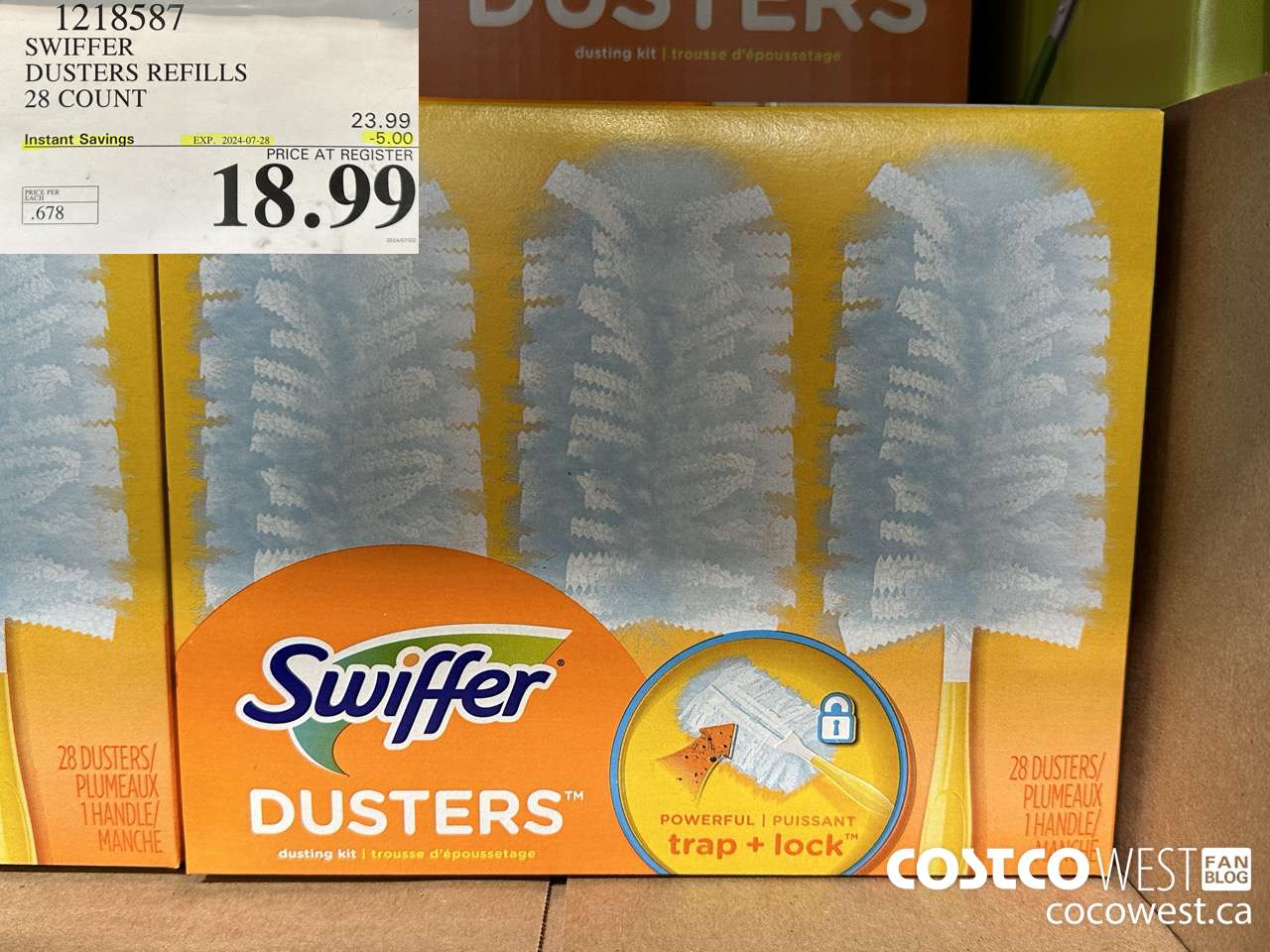 1218587 SWIFFER DUSTERS REFILLS 28 COUNT ($5.00 INSTANT SAVINGS EXPIRES ON 2024-07-28) $18.99