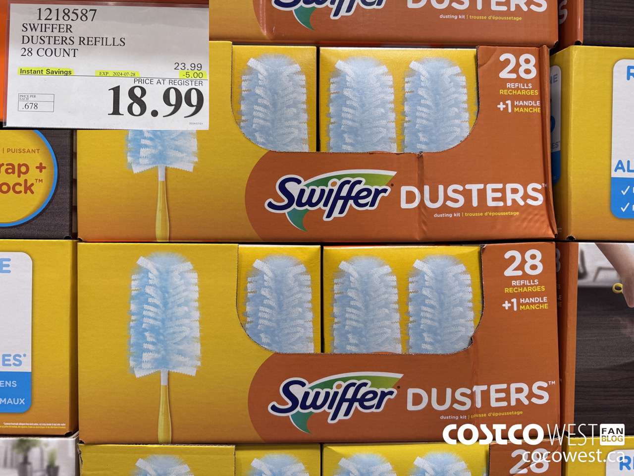 1218587 SWIFFER DUSTERS REFILLS 28 COUNT ($5.00 INSTANT SAVINGS EXPIRES ON 2024-07-28) $18.99