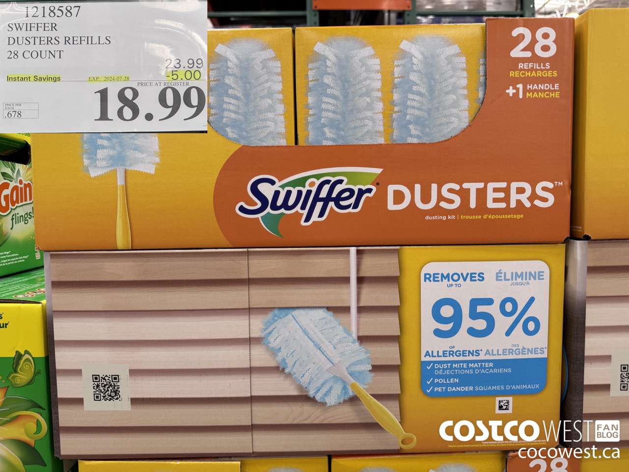 1218587 SWIFFER DUSTERS REFILLS 28 COUNT ($5.00 INSTANT SAVINGS EXPIRES ON 2024-07-28) $18.99