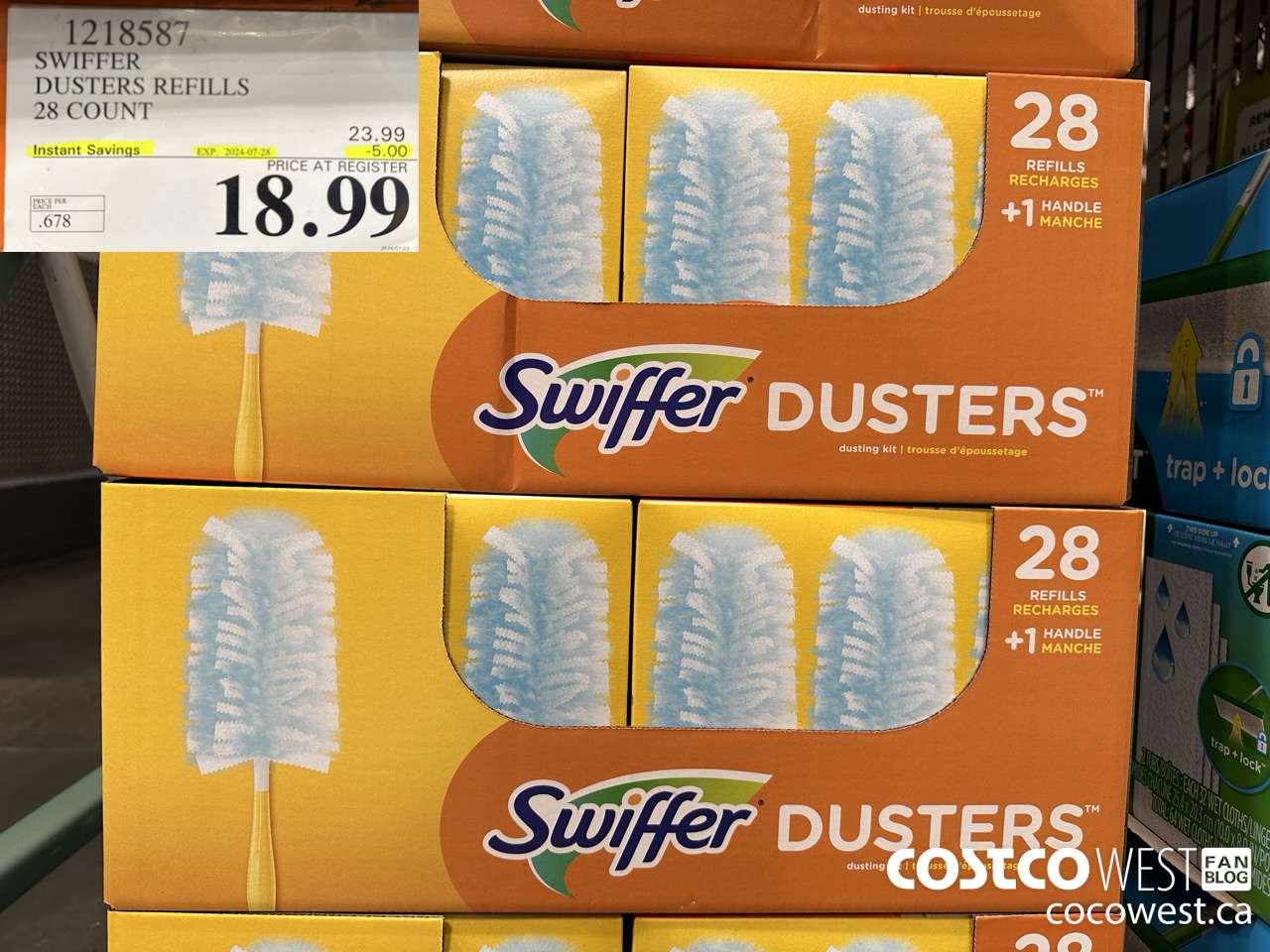 1218587 SWIFFER DUSTERS REFILLS 28 COUNT ($5.00 INSTANT SAVINGS EXPIRES ON 2024-07-28) $18.99