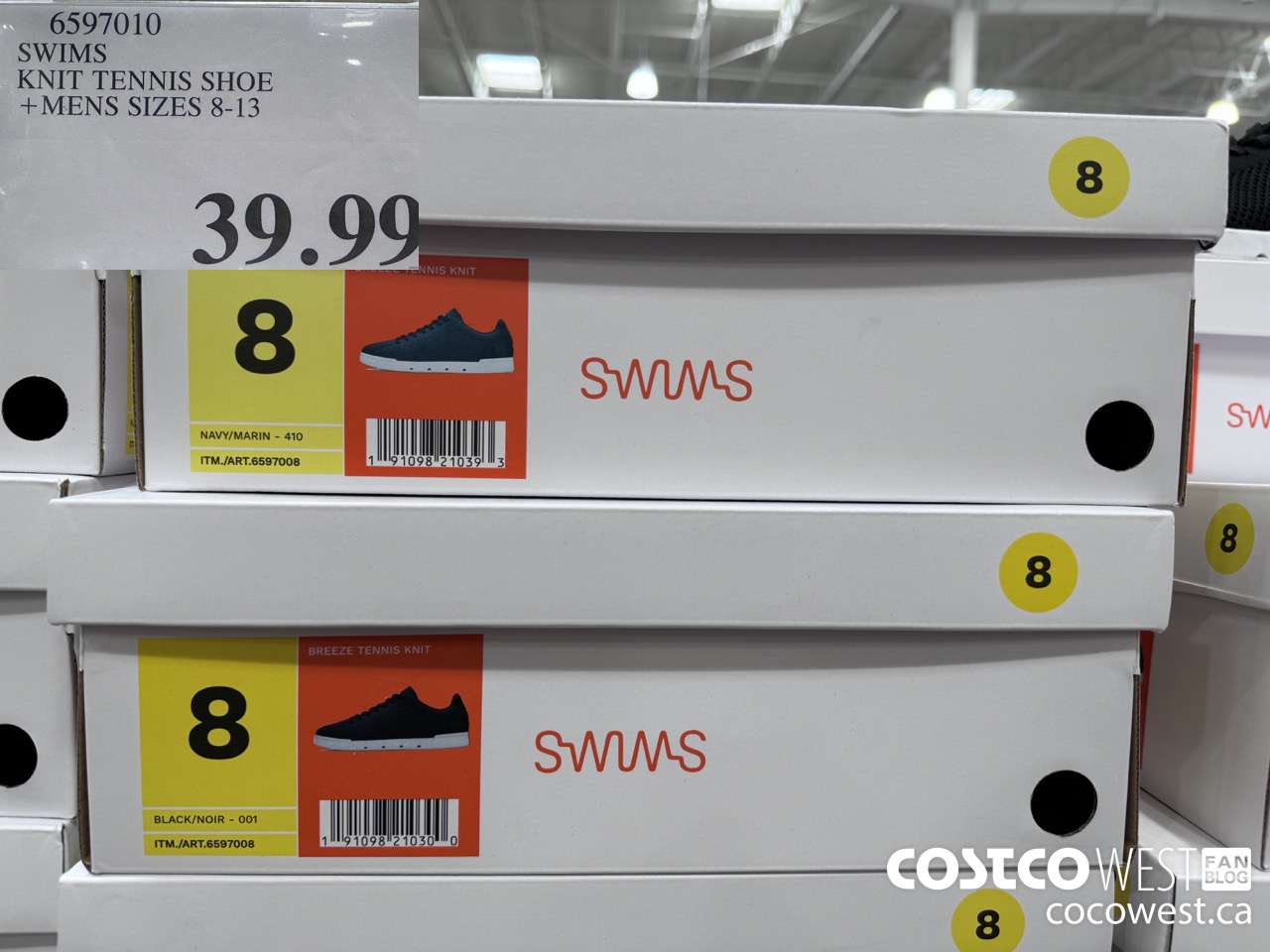 6597010 SWIMS KNIT TENNIS SHOE MENS SIZES 8-13 $39.99