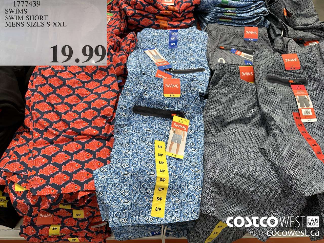 1777439 SWIMS SWIM SHORT MENS SIZES S-XXL $19.99