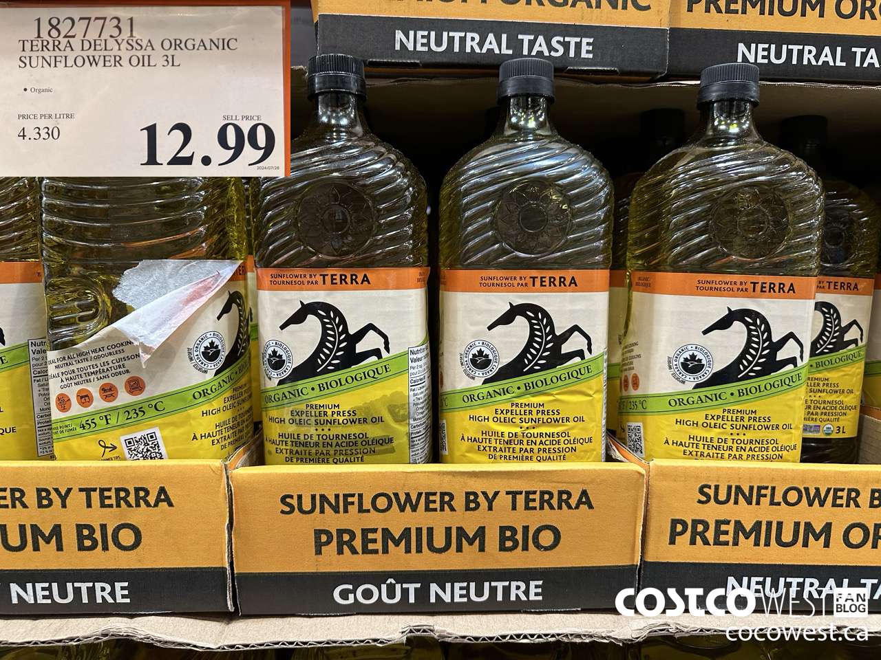 1827731 TERRA DELYSSA ORGANIC SUNFLOWER OIL 3L $12.99
