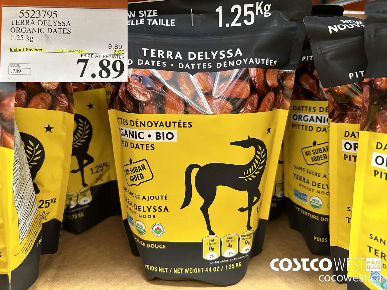 5523795 TERRA TELYSSA ORGANIC DATES 1.25KG ($2.00 INSTANT SAVINGS EXPIRES ON 2024-07-28) $7.89