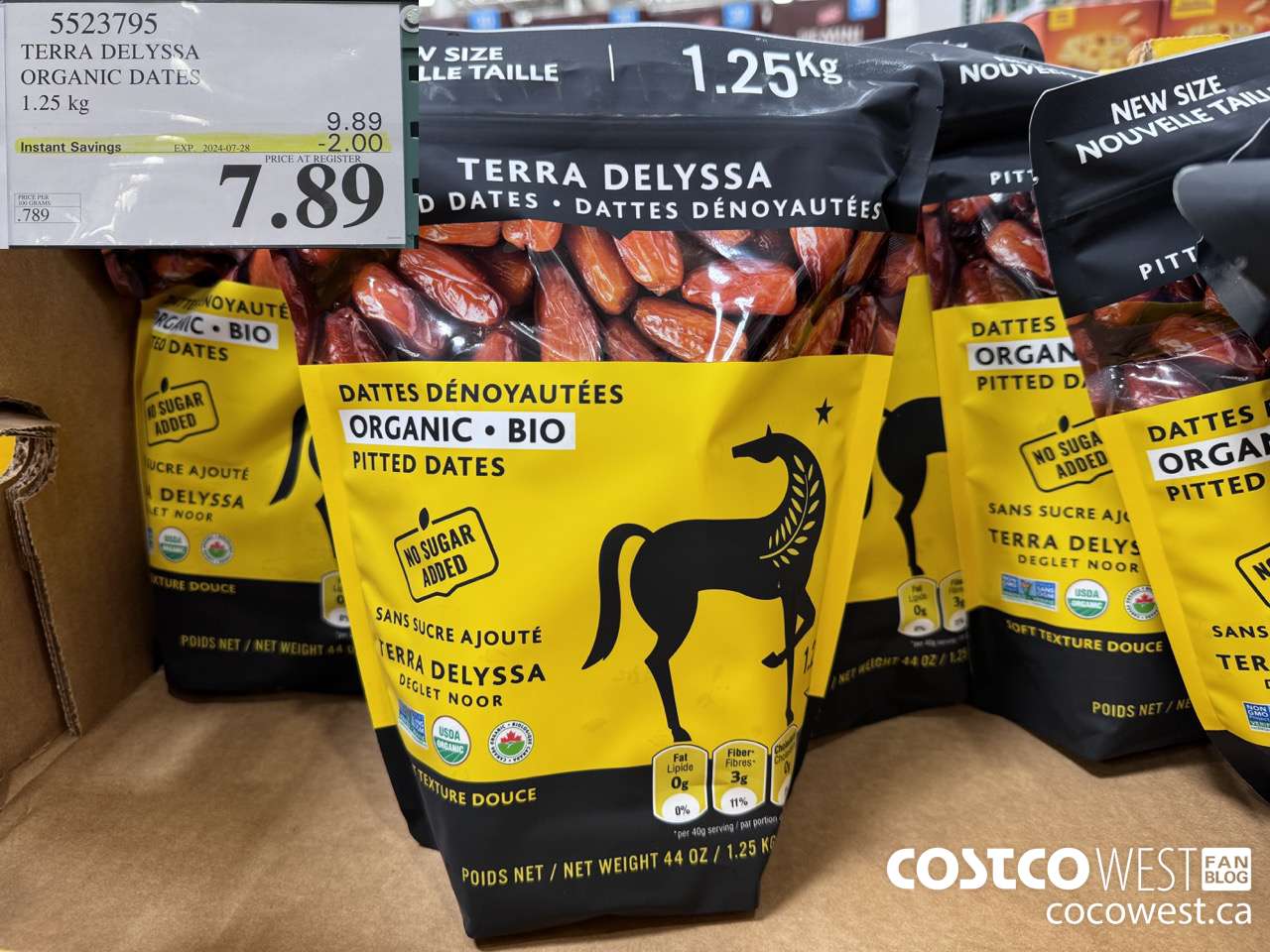 5523795 TERRA TELYSSA ORGANIC DATES 1.25KG ($2.00 INSTANT SAVINGS EXPIRES ON 2024-07-28) $7.89