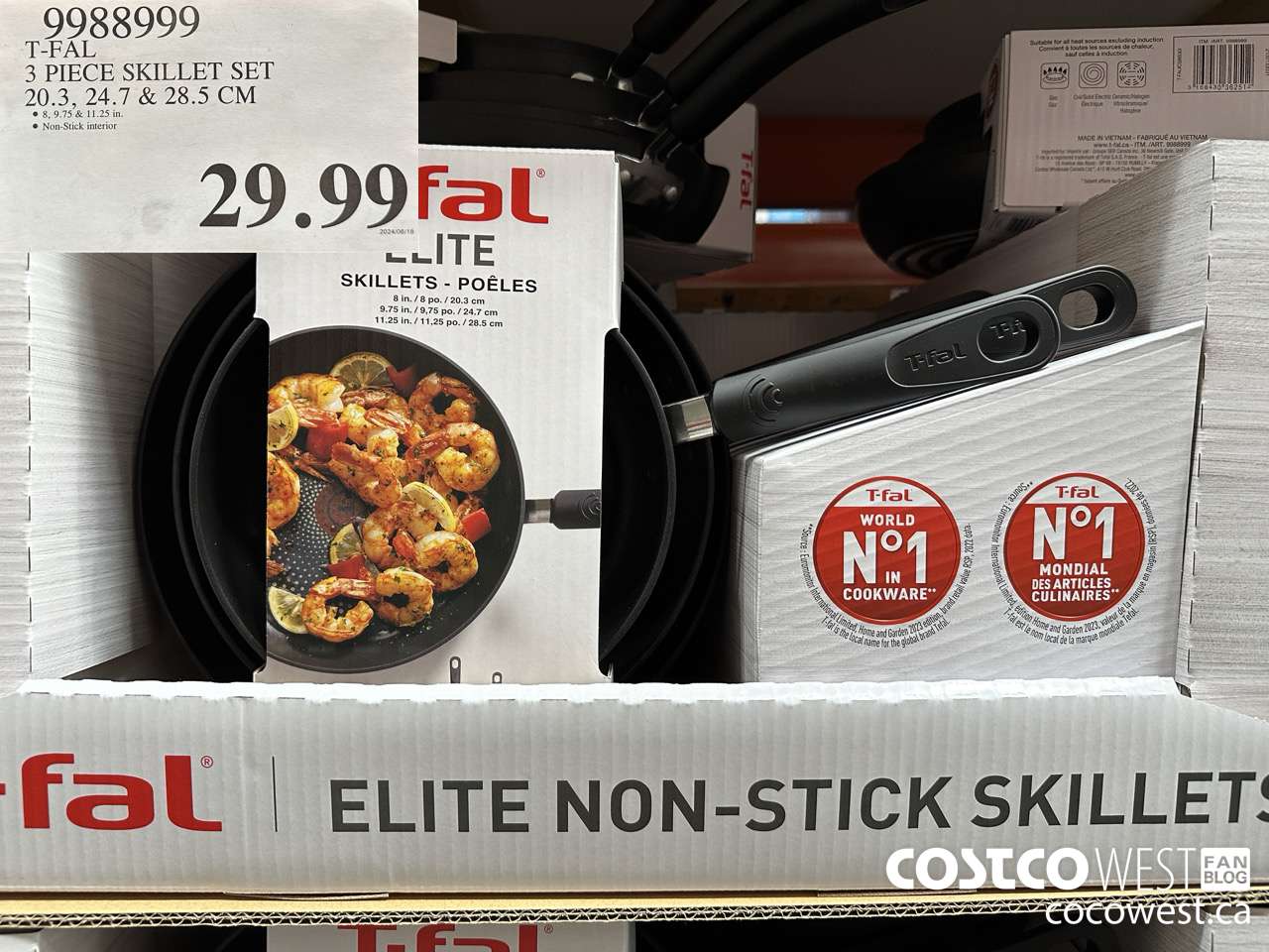 9988999 T-FAL NON-STICK SKILLET SET 3 PIECES $29.99