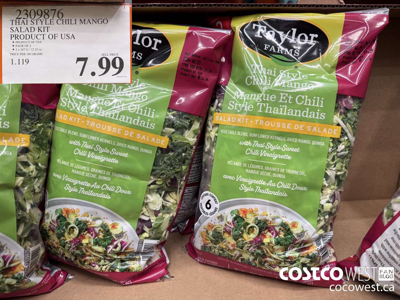 2309876 THAI SALAD CHILI MANGO SALAD KIT PRODUCT OF USA $7.99