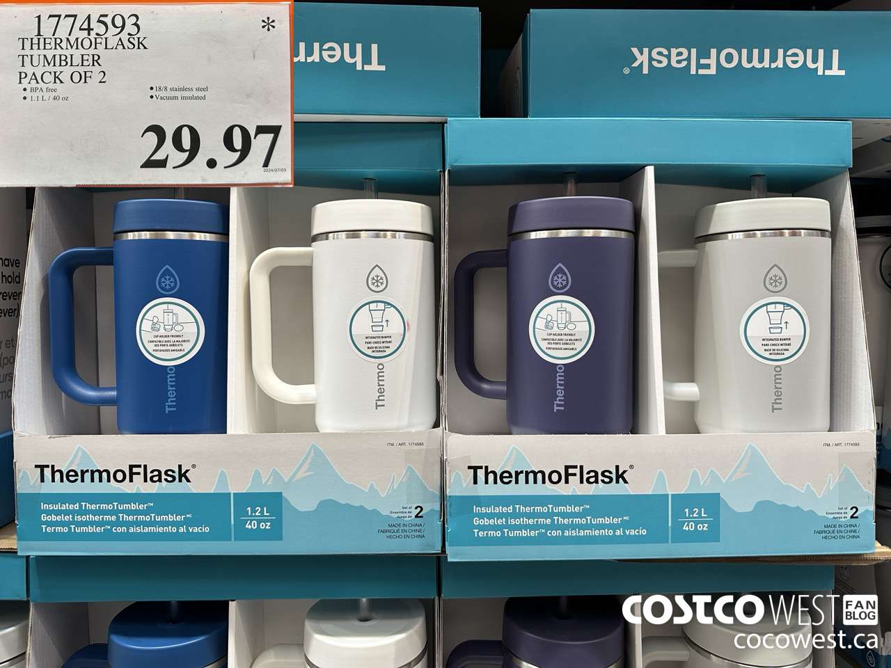 1774593 THERMOFLASK TUMBLER PACK OF 2 $29.97