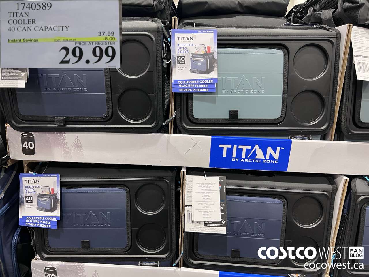 1740589 TITAN COOLER 40 CAN CAPACITY ($8.00 INSTANT SAVINGS EXPIRES ON 2024-07-07) $29.99
