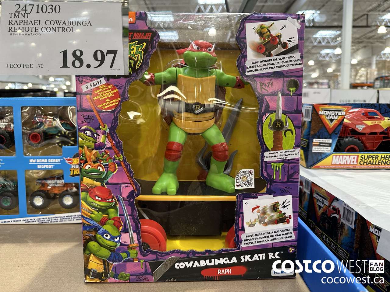 2471030 TMNT RAPHAEL COWABUNGA REMOTE CONTROL $18.97
