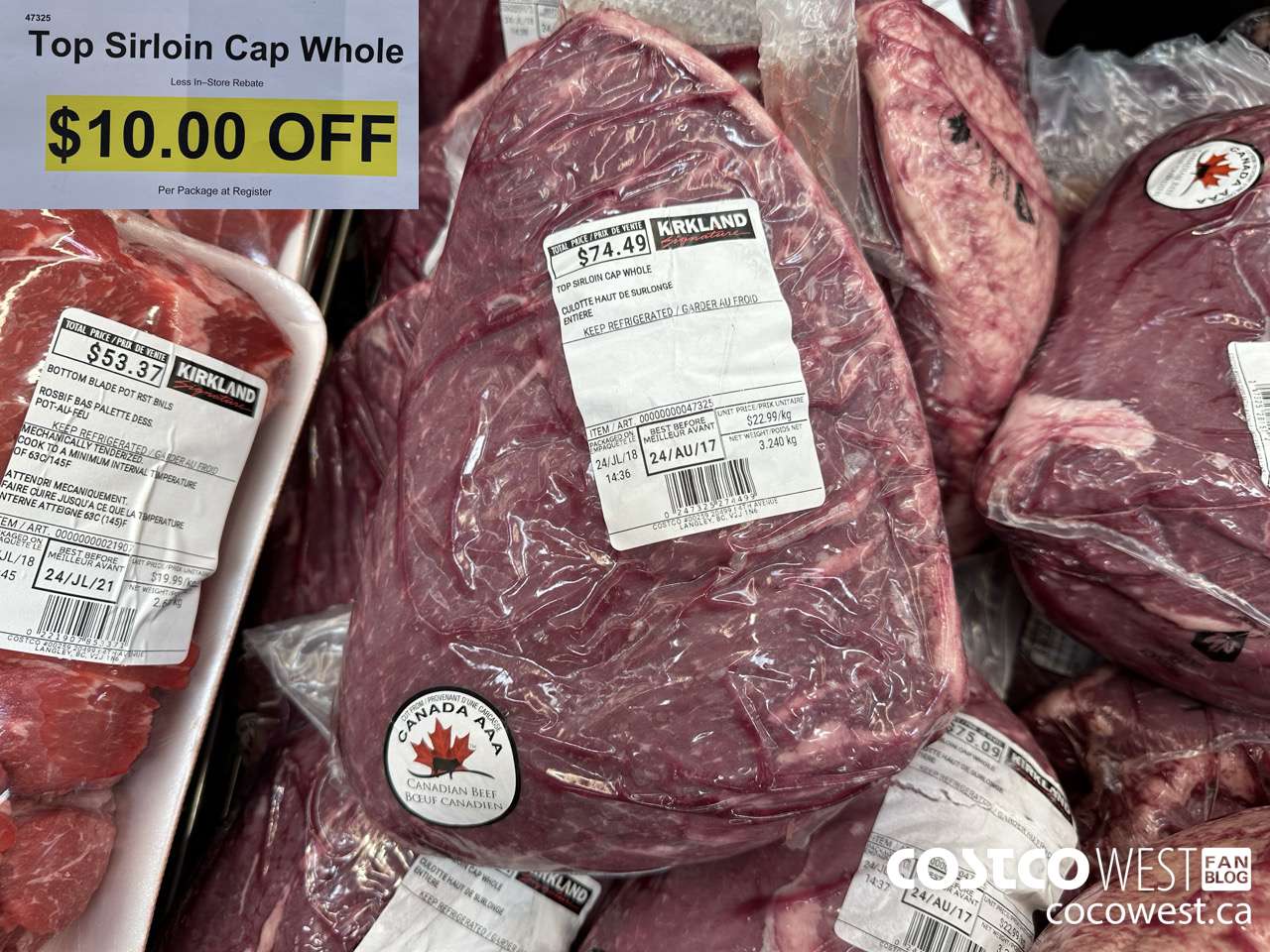 47325 TOP SIRLOIN CAP WHOLE ($10.00 INSTANT SAVINGS)