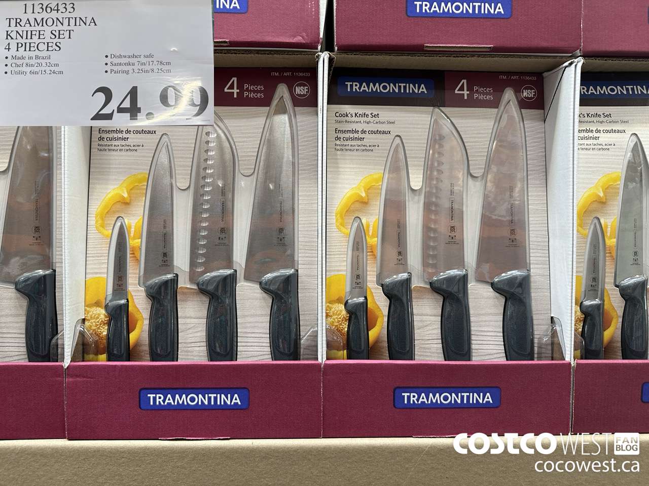 1136433 TRAMONTINA KNIFE SET 4 PIECES $24.99