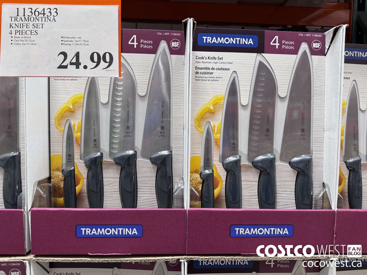 1136433 TRAMONTINA KNIFE SET 4 PIECES $24.99