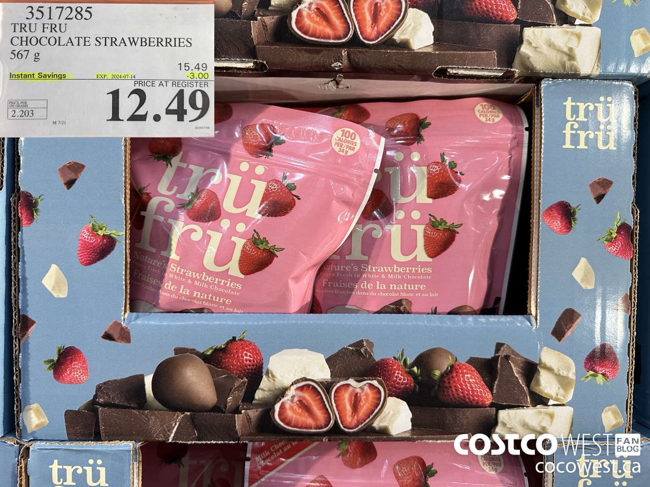 3517285 TRU FRU CHOCOLATE STRAWBERRIES 567 g ($3.00 INSTANT SAVINGS EXPIRES ON 2024-07-14) $12.49