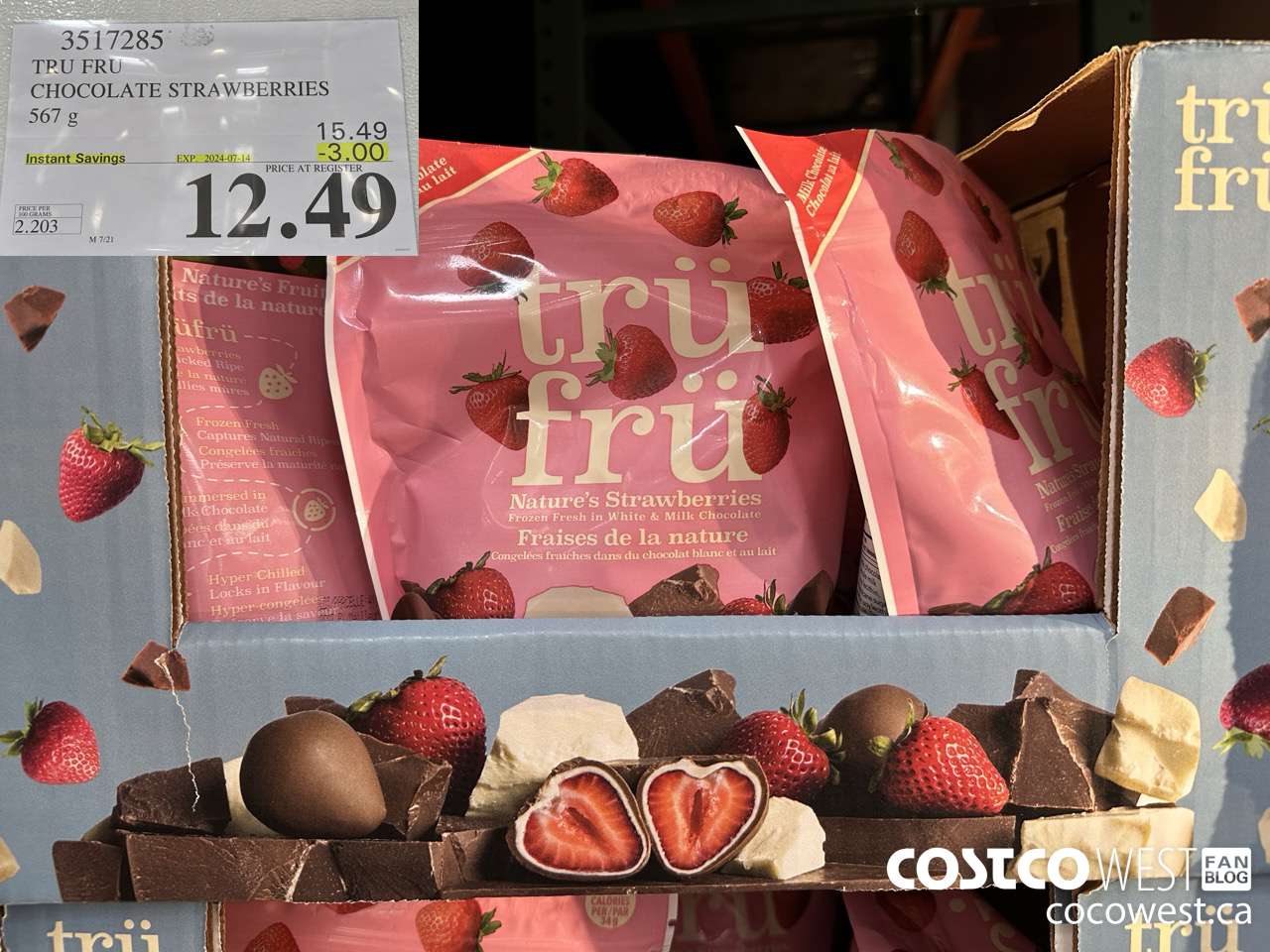 3517285 TRU FRU CHOCOLATE STRAWBERRIES 567 g ($3.00 INSTANT SAVINGS EXPIRES ON 2024-07-14) $12.49