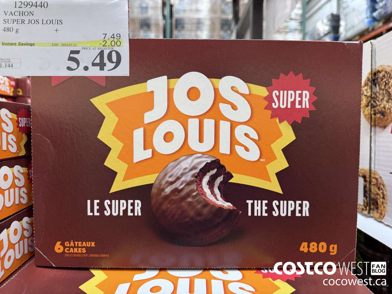 1299440 VACHON SUPER JOS LOUIS 480G ($2.00 INSTANT SAVINGS EXPIRES ON 2024-07-21) $5.49