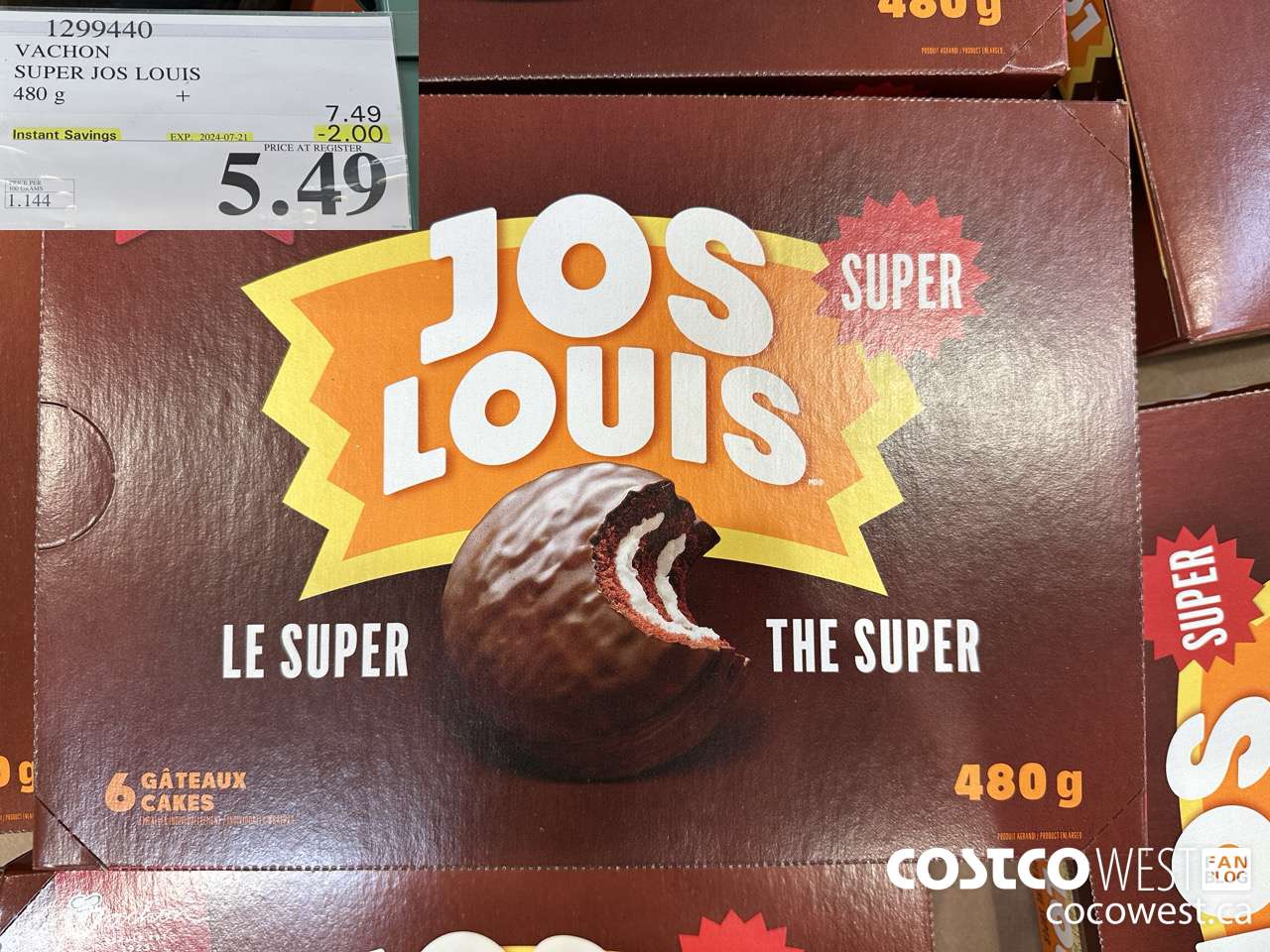 1299440 VACHON SUPER JOS LOUIS 480G ($2.00 INSTANT SAVINGS EXPIRES ON 2024-07-21) $5.49