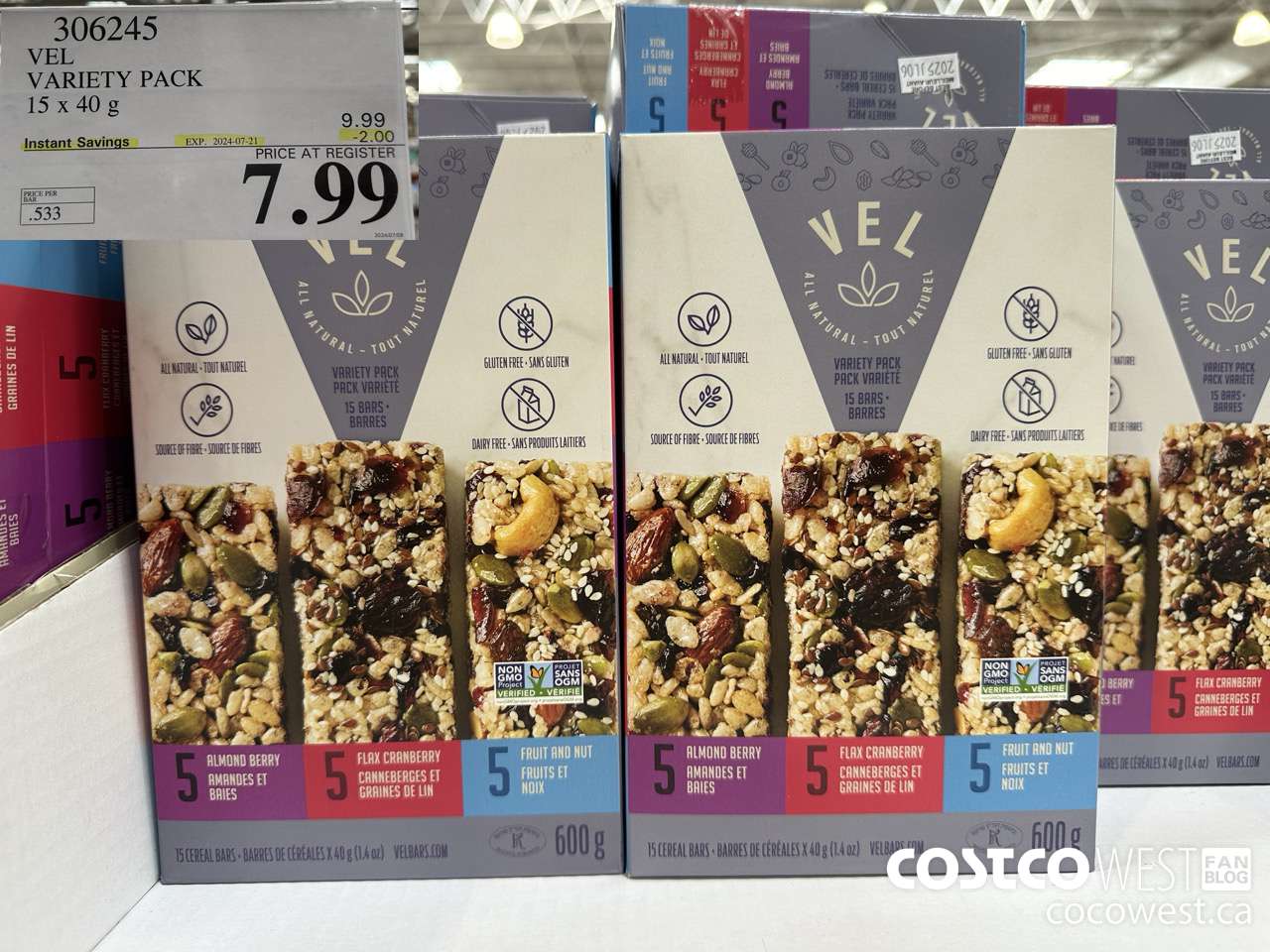 306245 VEL VARIETY PACK 15 x 40g ($2.00 INSTANT SAVINGS EXPIRES ON 2024-07-21) $7.99