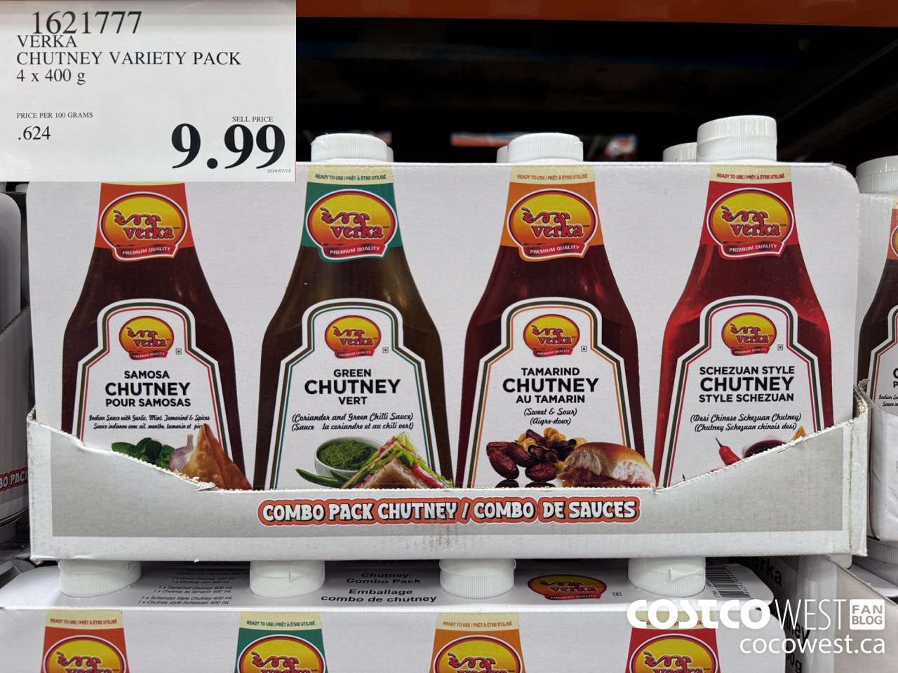 1621777 VERKA CHUTNEY VARIETY PACK 4 x 400 g  $9.99