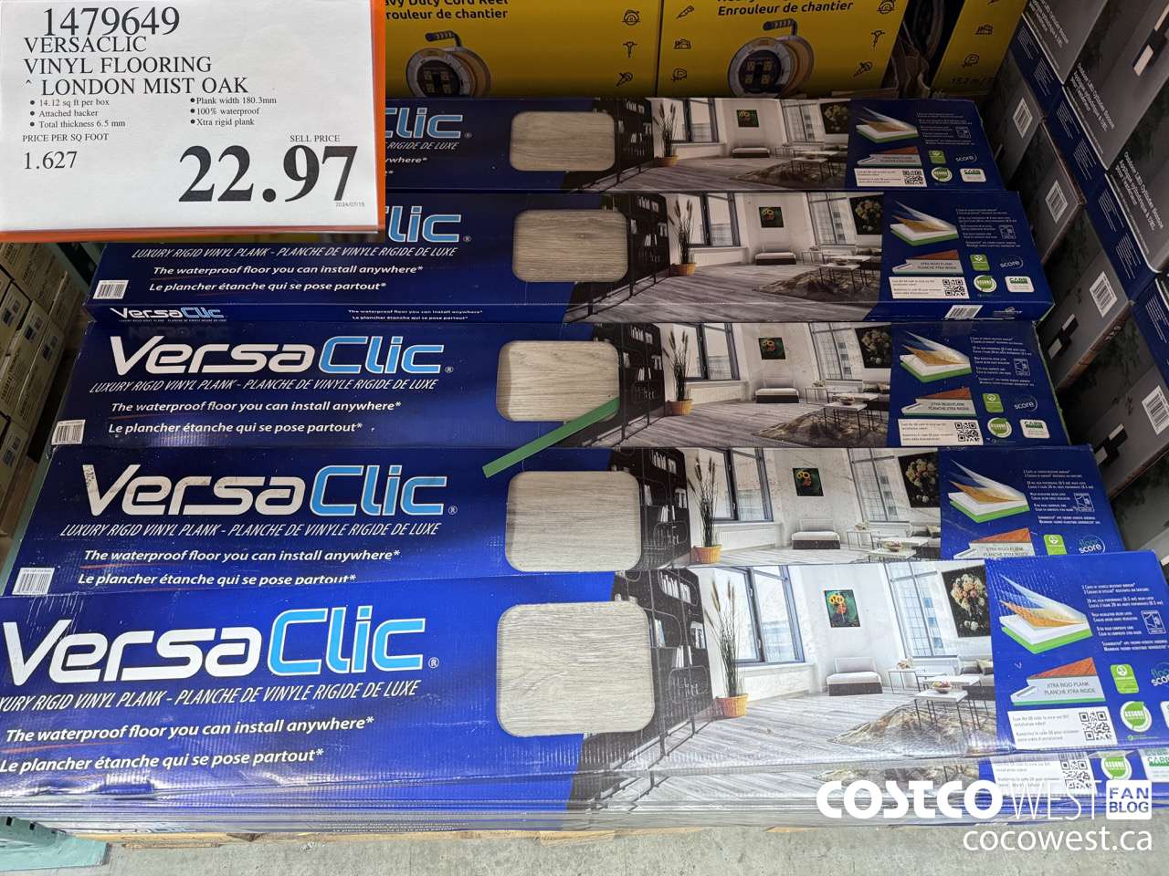 1479649 VERSACLIC VINYL FLOORING LONDON MIST OAK $22.97