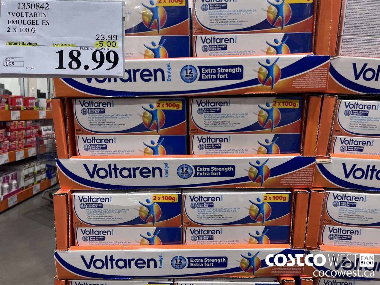 1350842 VOLTAREN EMUGEL ES 2 X 100 G ($5.00 INSTANT SAVINGS EXPIRES ON 2024-07-07) $18.99