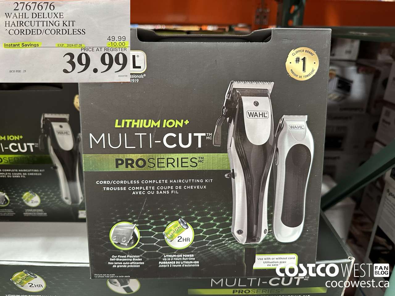 2767676 WAHL DELUXE HAIRCUTTING KIT CORDED/CORDLESS ($10.00 INSTANT SAVINGS EXPIRES ON 2024-07-28) $39.99