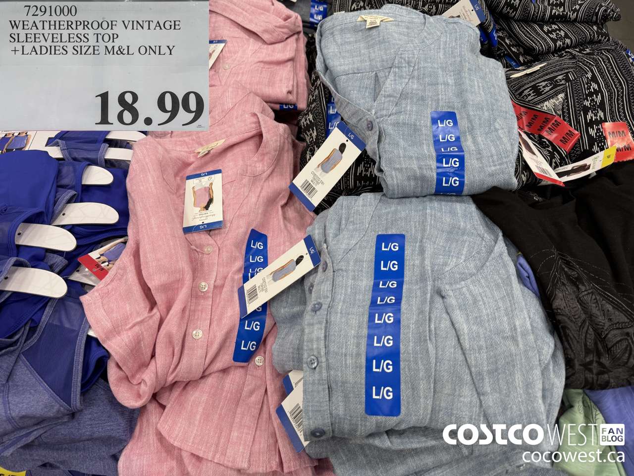 7291000 WEATHERPROOF SLEEVELESS TOP LADIES SIZES M & L ONLY $18.99