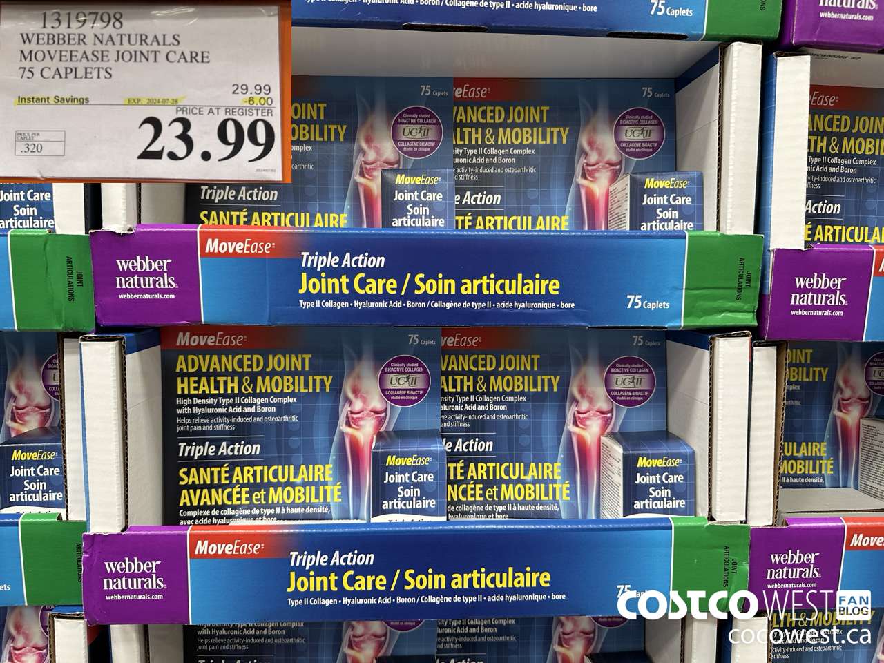 1319798 WEBBER NATURALS MOVEEASE TRIPLE ACTION JOINT 75 CAPLETS ($6.00 INSTANT SAVINGS EXPIRES ON 2024-07-28) $23.99