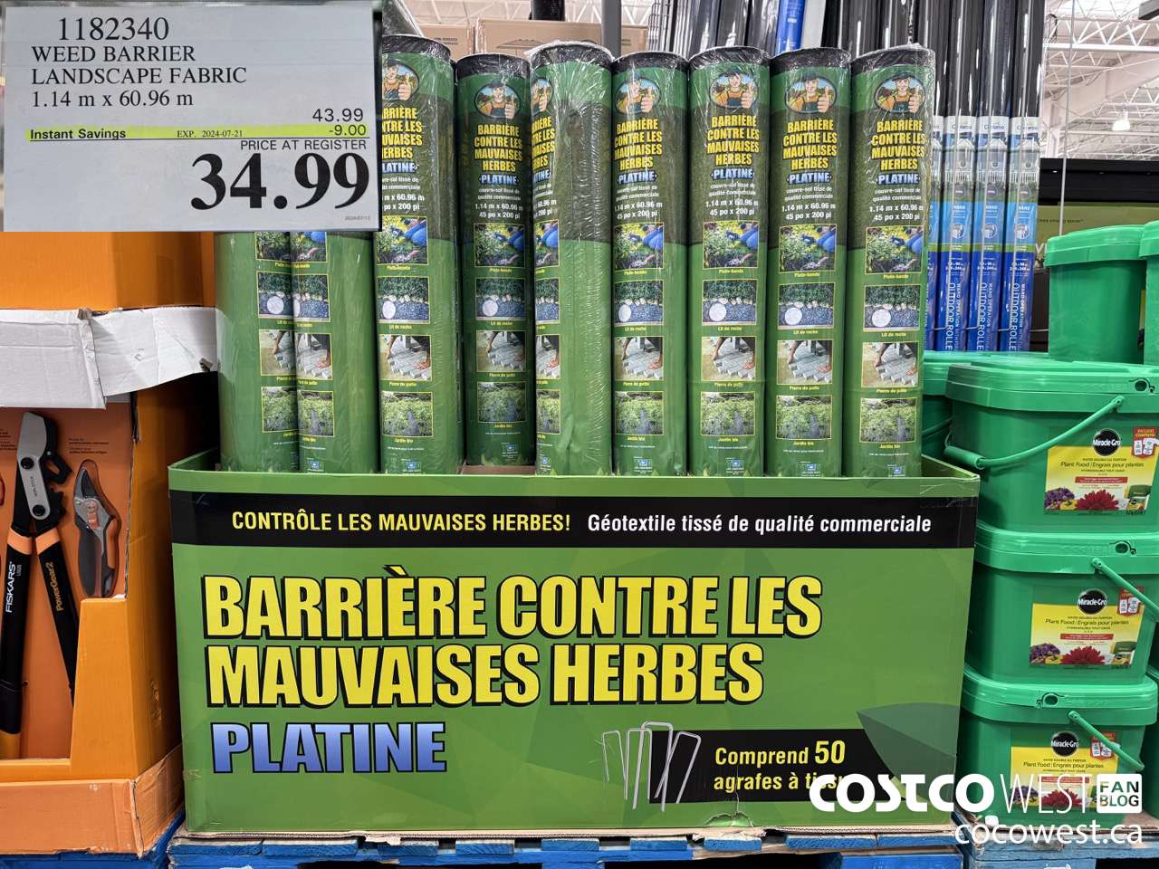 1182340 WEED BARRIER LANDSCAPE FABRIC 1.14M X 60.96M ($9.00 INSTANT SAVINGS EXPIRES ON 2024-07-21) $34.99