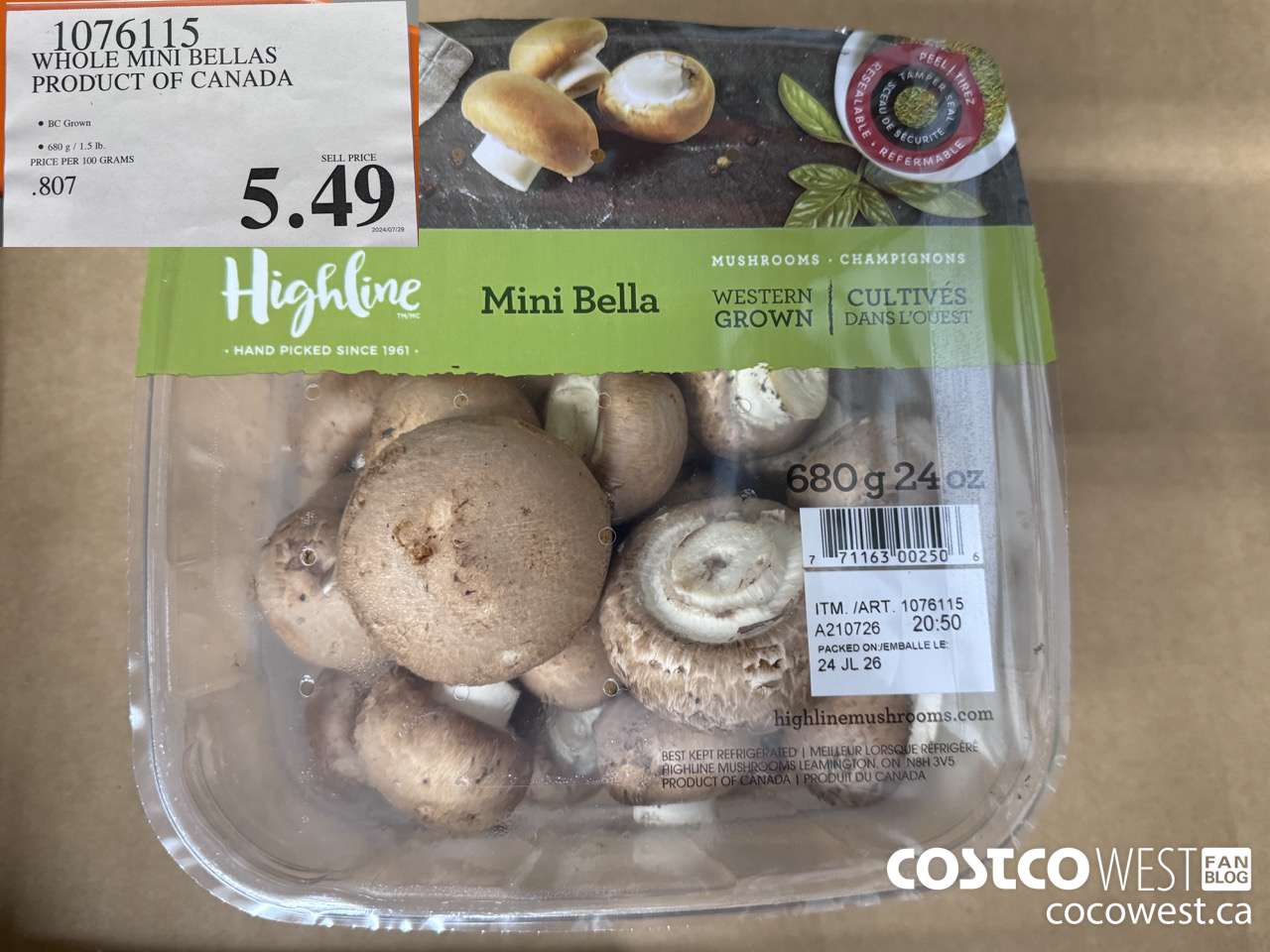 1076115 WHOLE MINI BELLAS PRODUCT OF CANADA $5.49