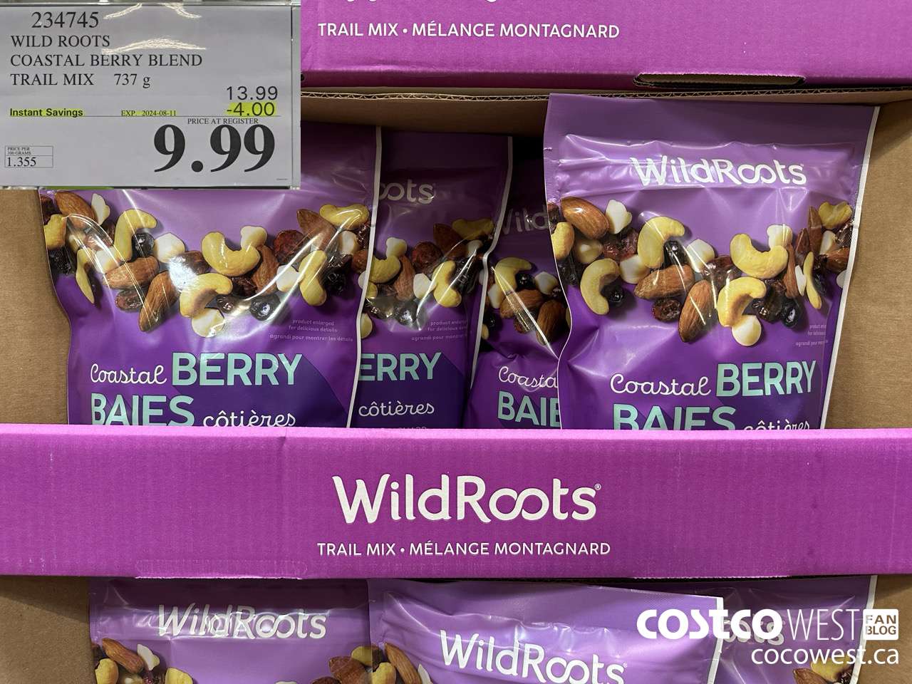234745 WILD ROOTS COASTAL BERRY BLEND TAIL MIX 737 G ($4.00 INSTANT SAVINGS EXPIRES ON 2024-08-11) $9.99