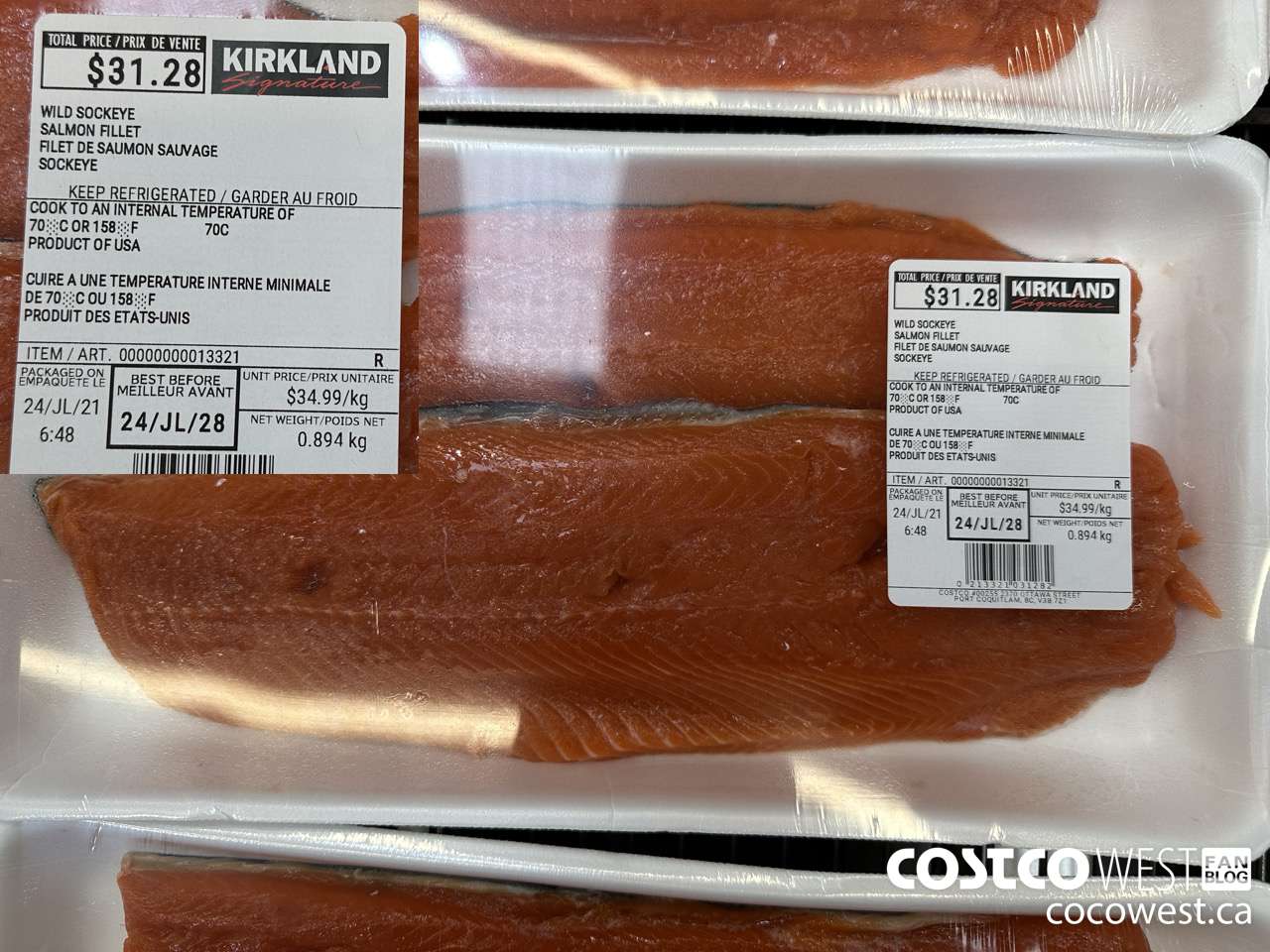 13321 WILD SOCKEYE SALMON FILLET $34.99