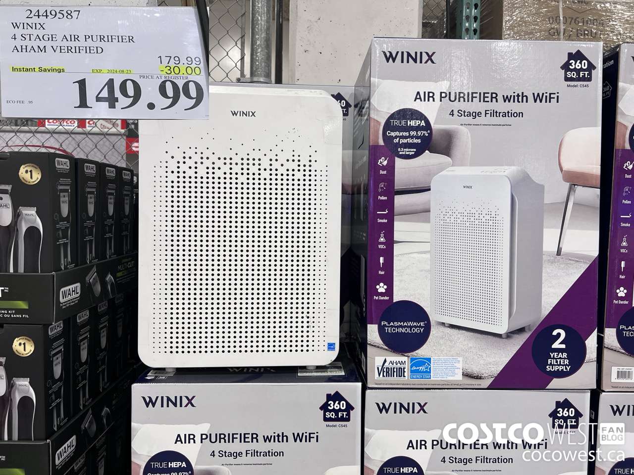 2449587 WINIX 4 STAGE AIR PURIFIER AHAM VERIFIED ($30.00 INSTANT SAVINGS EXPIRES ON 2024-08-23) $149.99