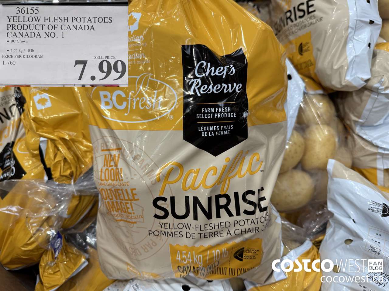 36155 YELLOW FLESH POTATOES PRODUCT OF CANADA CANADA NO. 1 $7.99