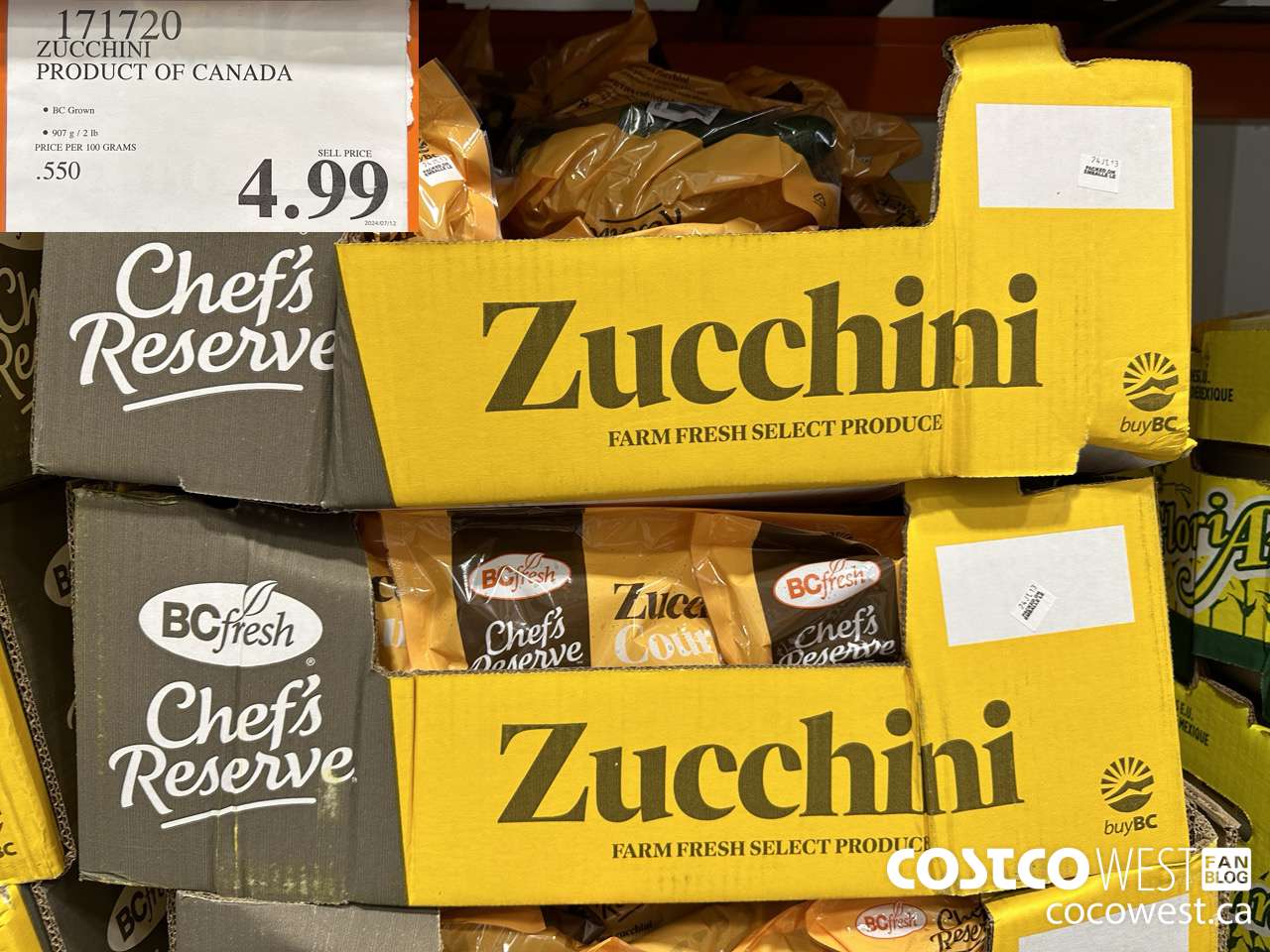 171720 ZUCCHINI PRODUCT OF CANADA $4.99