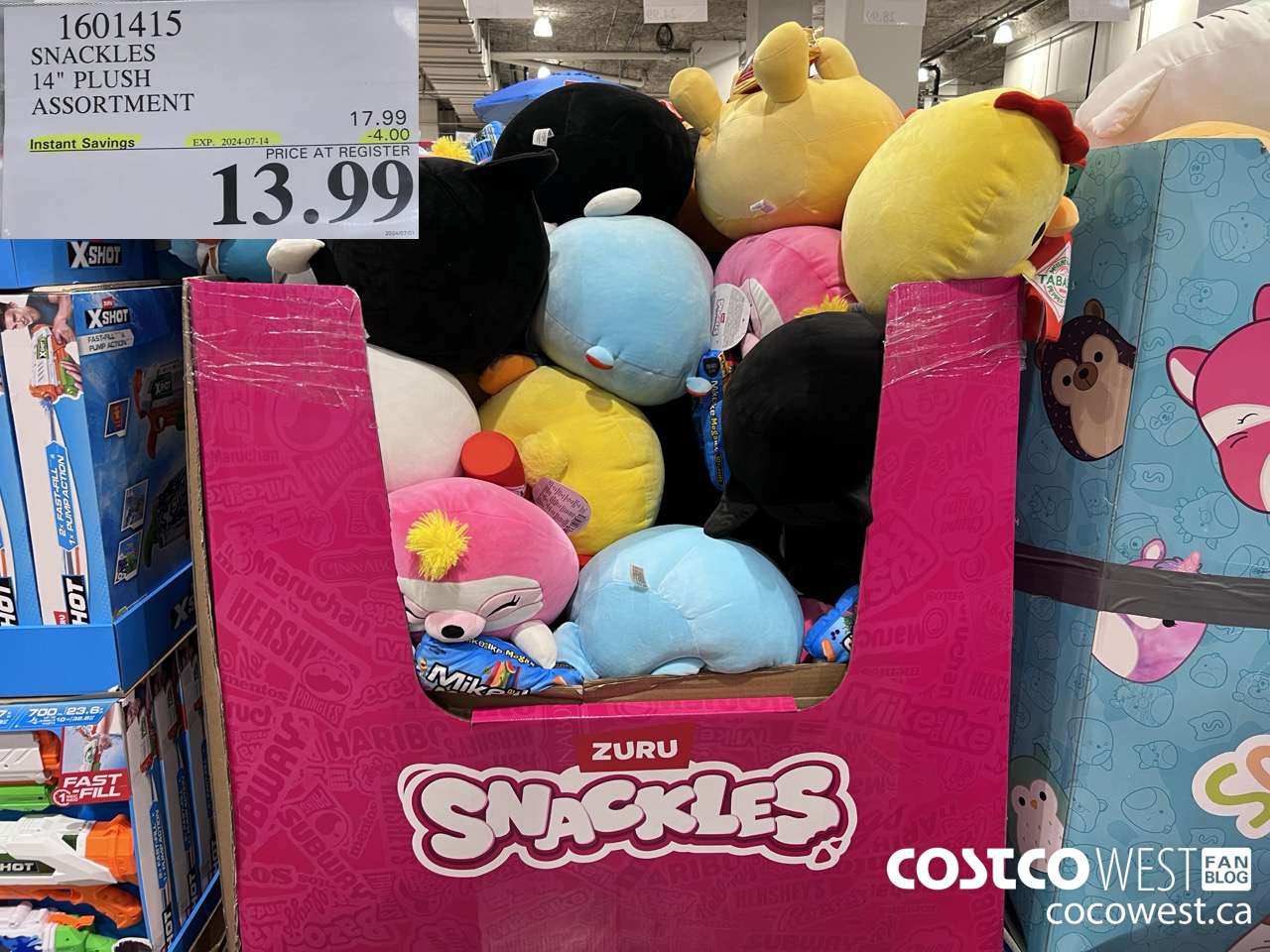 1601415 ZURU SNACKLES 14-INCH PLUSH ASSORTMENT  ($4.00 INSTANT SAVINGS EXPIRES ON 2024-07-14) $13.99