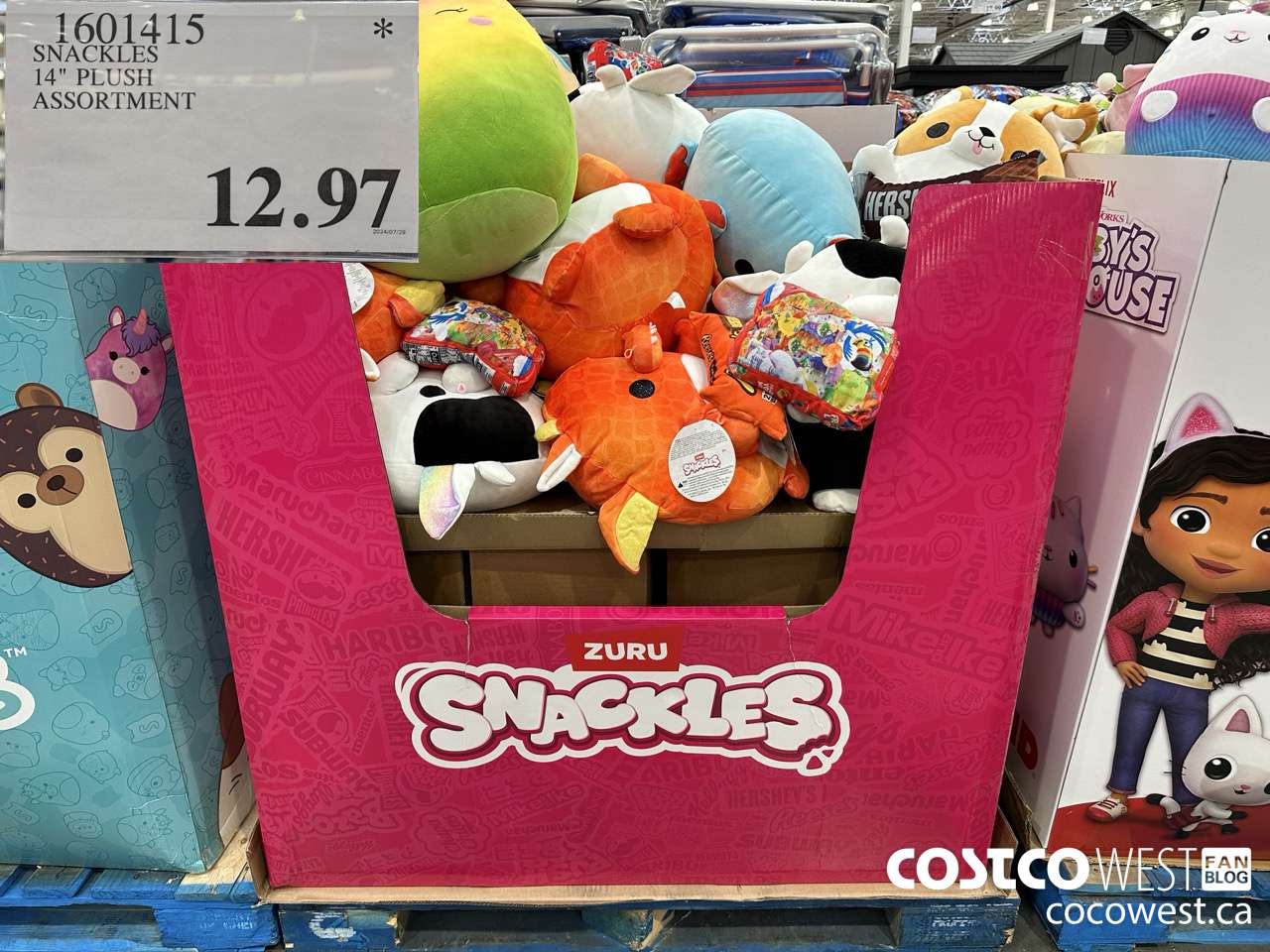 1601415 ZURU SNACKLES 14-INCH PLUSH ASSORTMENT  $12.97